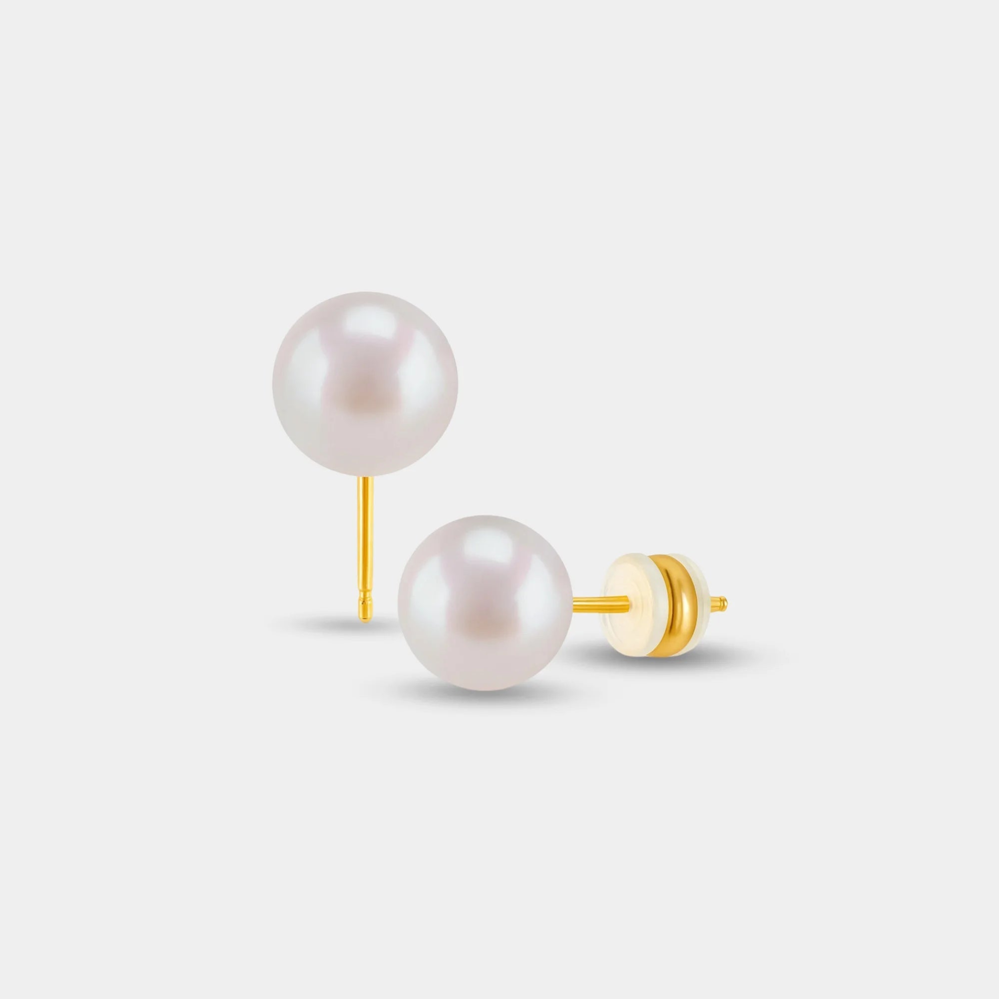 Natural Freshwater Pearl Ear Stud - MH ELEGANCE - Natural Freshwater Pearl Ear Stud -
