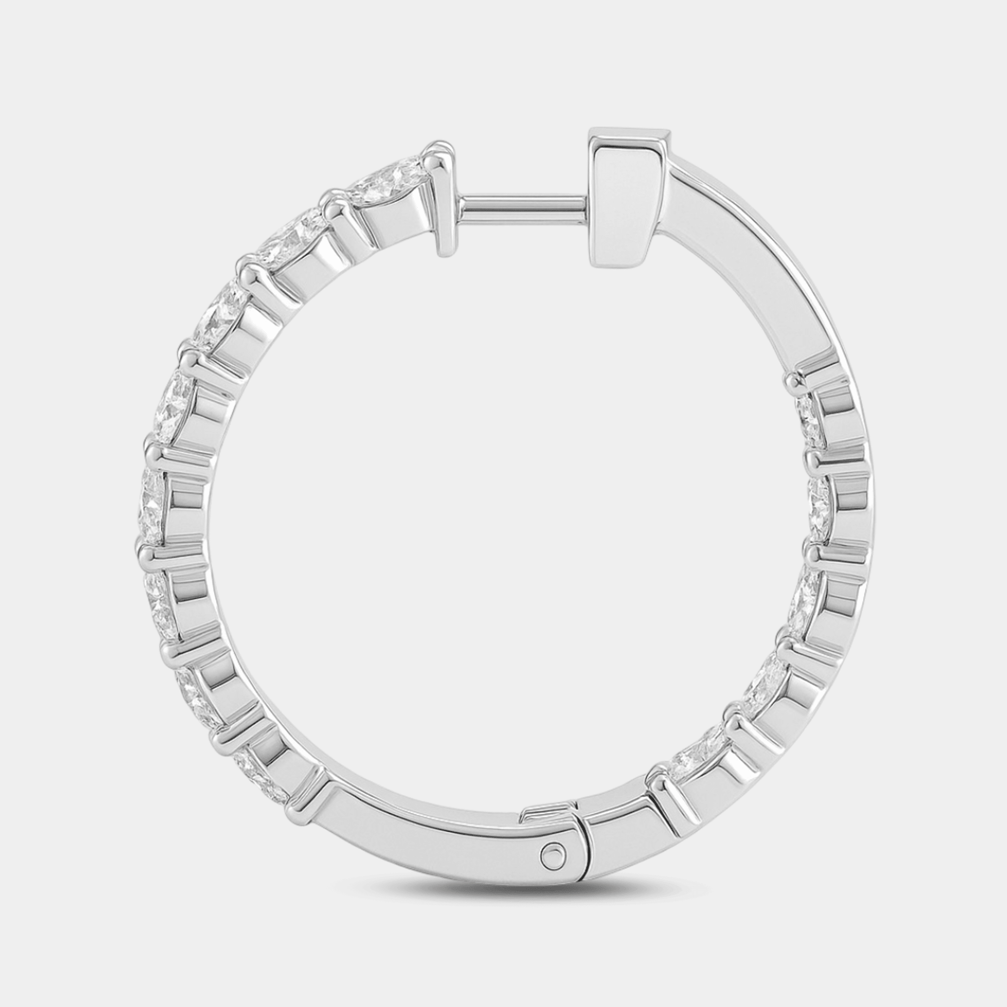Niva Lab Diamond Hoop Earrings - MH ELEGANCE - Niva Lab Diamond Hoop Earrings - MH ELEGANCE -