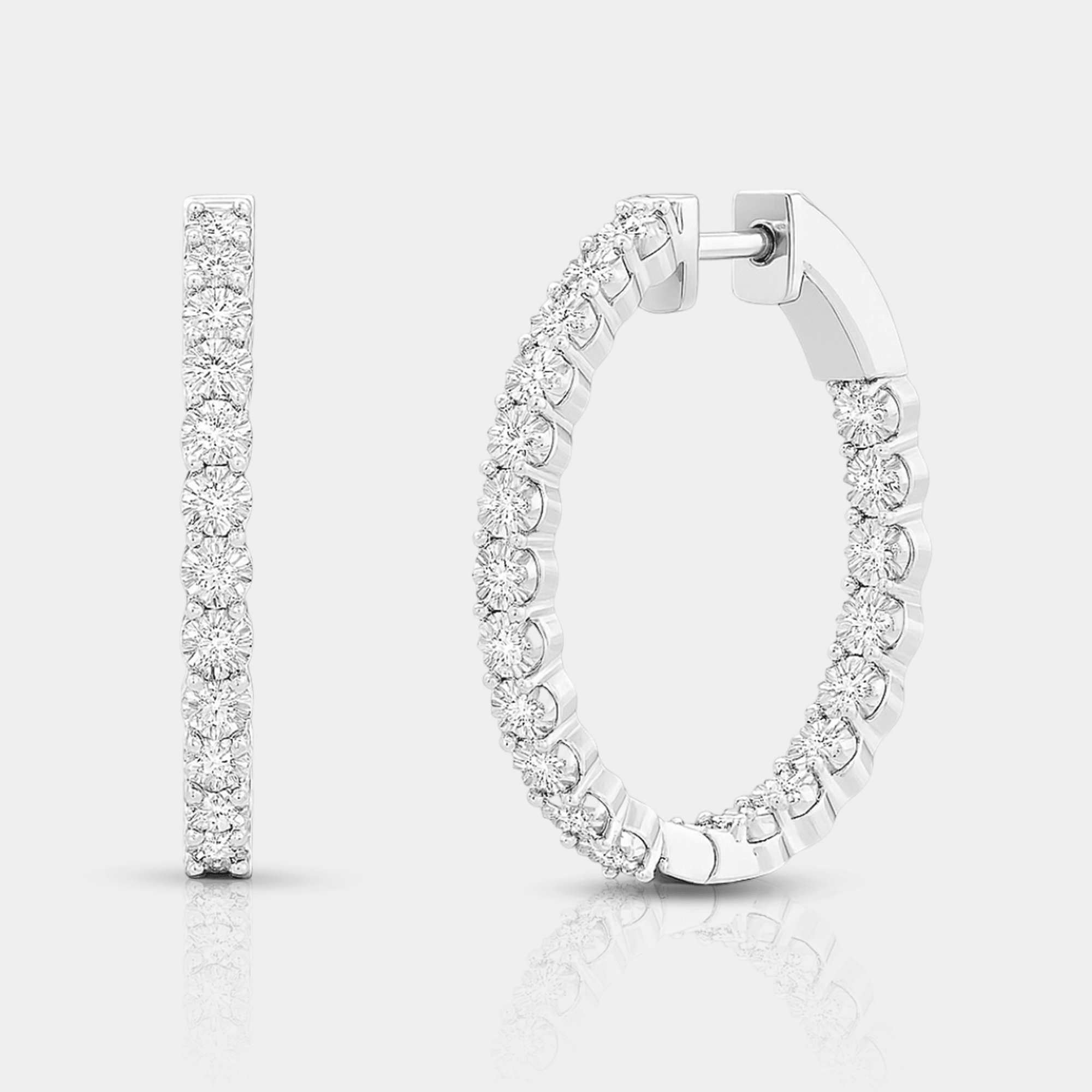 Niva Lab Diamond Hoop Earrings - MH ELEGANCE - Niva Lab Diamond Hoop Earrings - MH ELEGANCE -