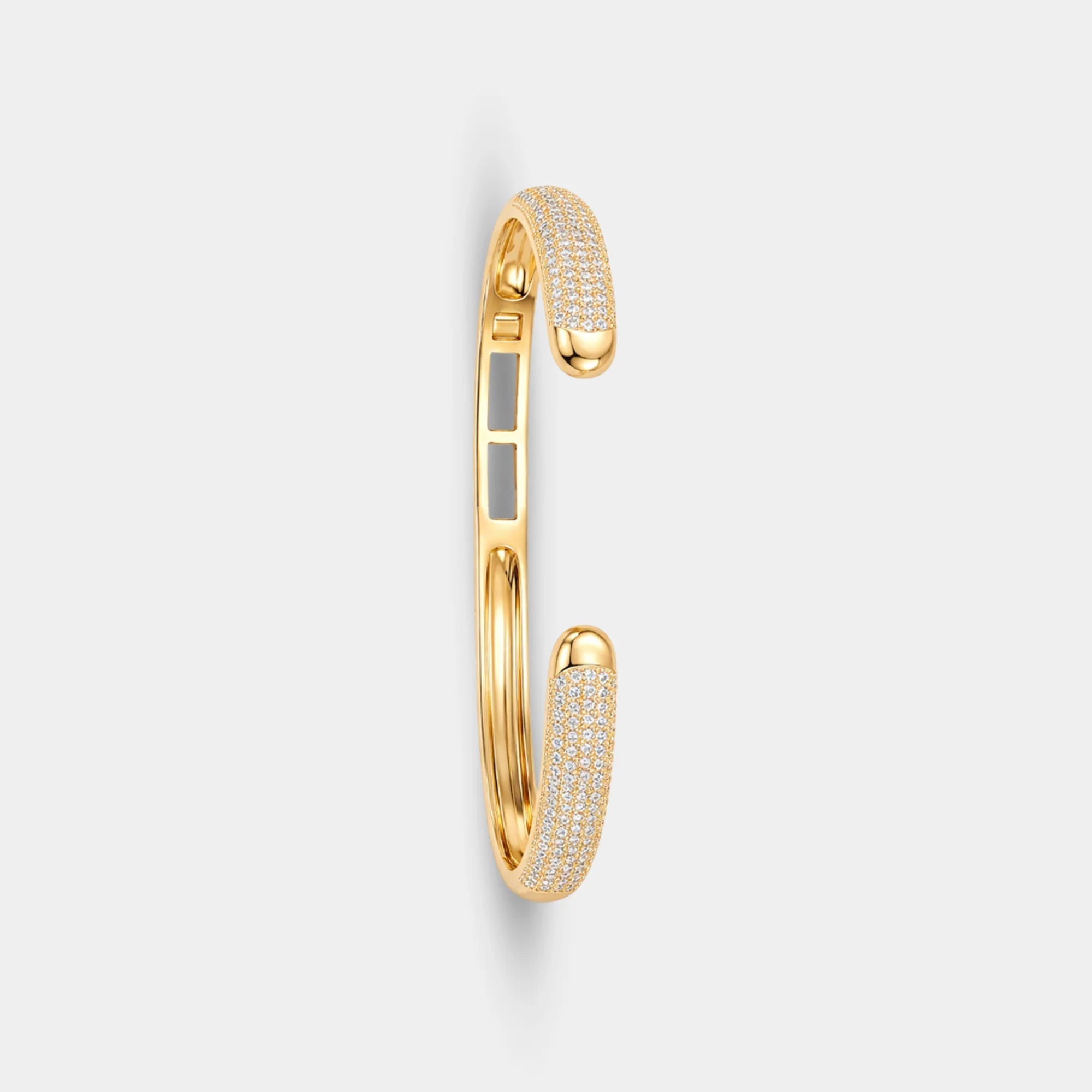 Pavé CZ Cuff Bangle - MH ELEGANCE - Pavé CZ Cuff Bangle -