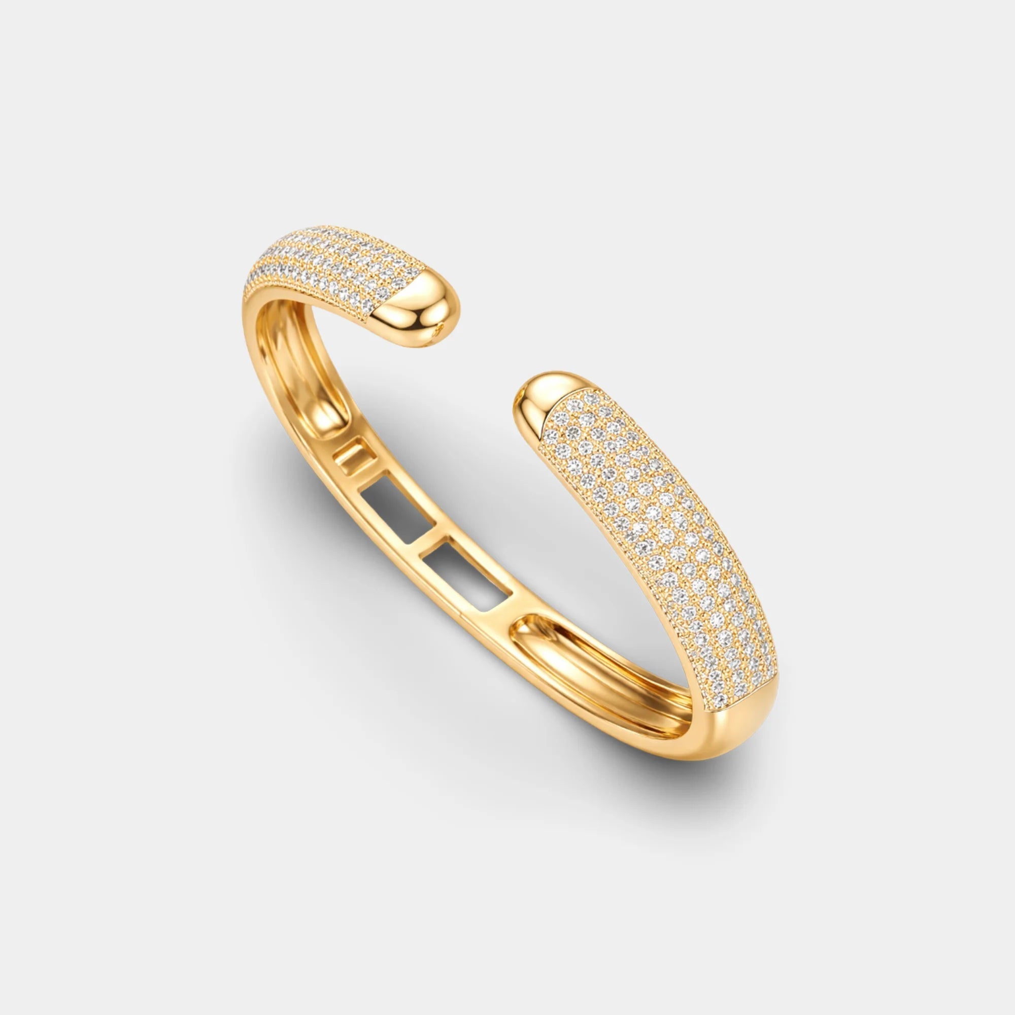 Pavé CZ Cuff Bangle - MH ELEGANCE - Pavé CZ Cuff Bangle -