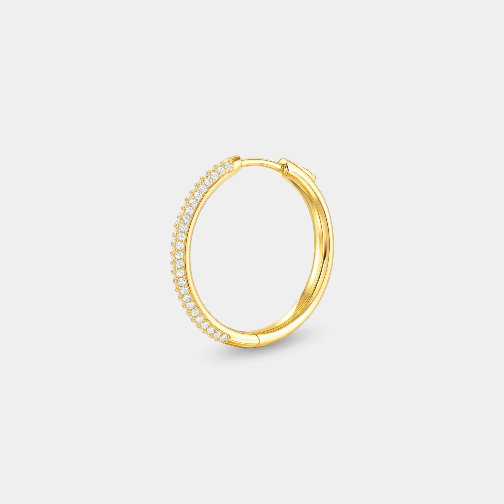 Pavé Hoop Earrings - MH ELEGANCE - Pavé Hoop Earrings -