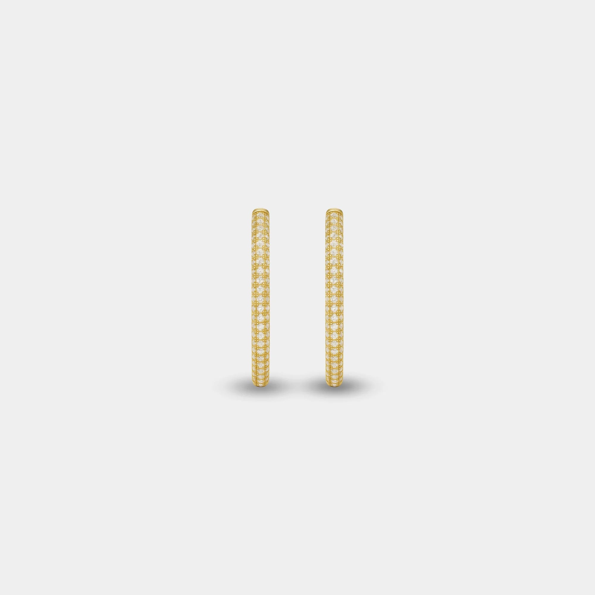 Pavé Hoop Earrings - MH ELEGANCE - Pavé Hoop Earrings -