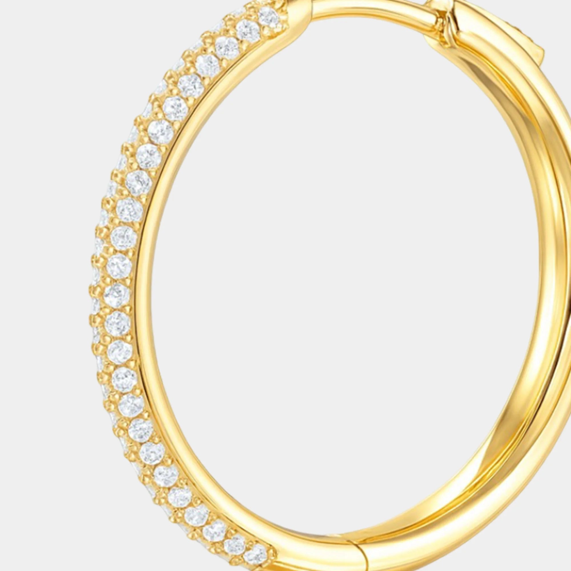 Pavé Hoop Earrings - MH ELEGANCE - Pavé Hoop Earrings -