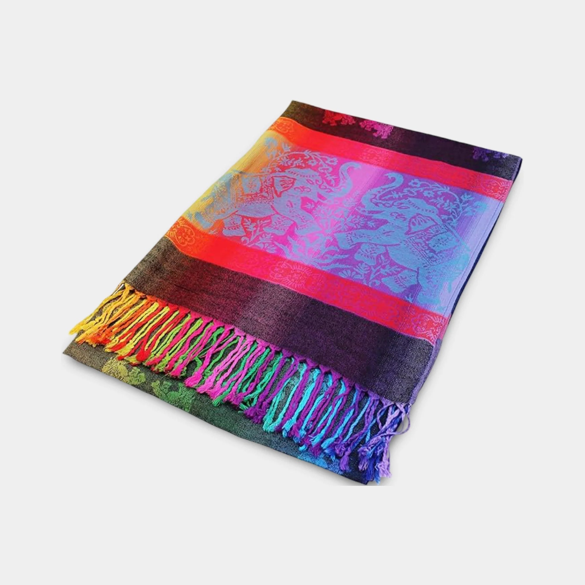 Rainbow Pashmina Shawl | Vibrant Spectrum | Artistic Expression - MH ELEGANCE - Rainbow Pashmina Shawl | Vibrant Spectrum | Artistic Expression -