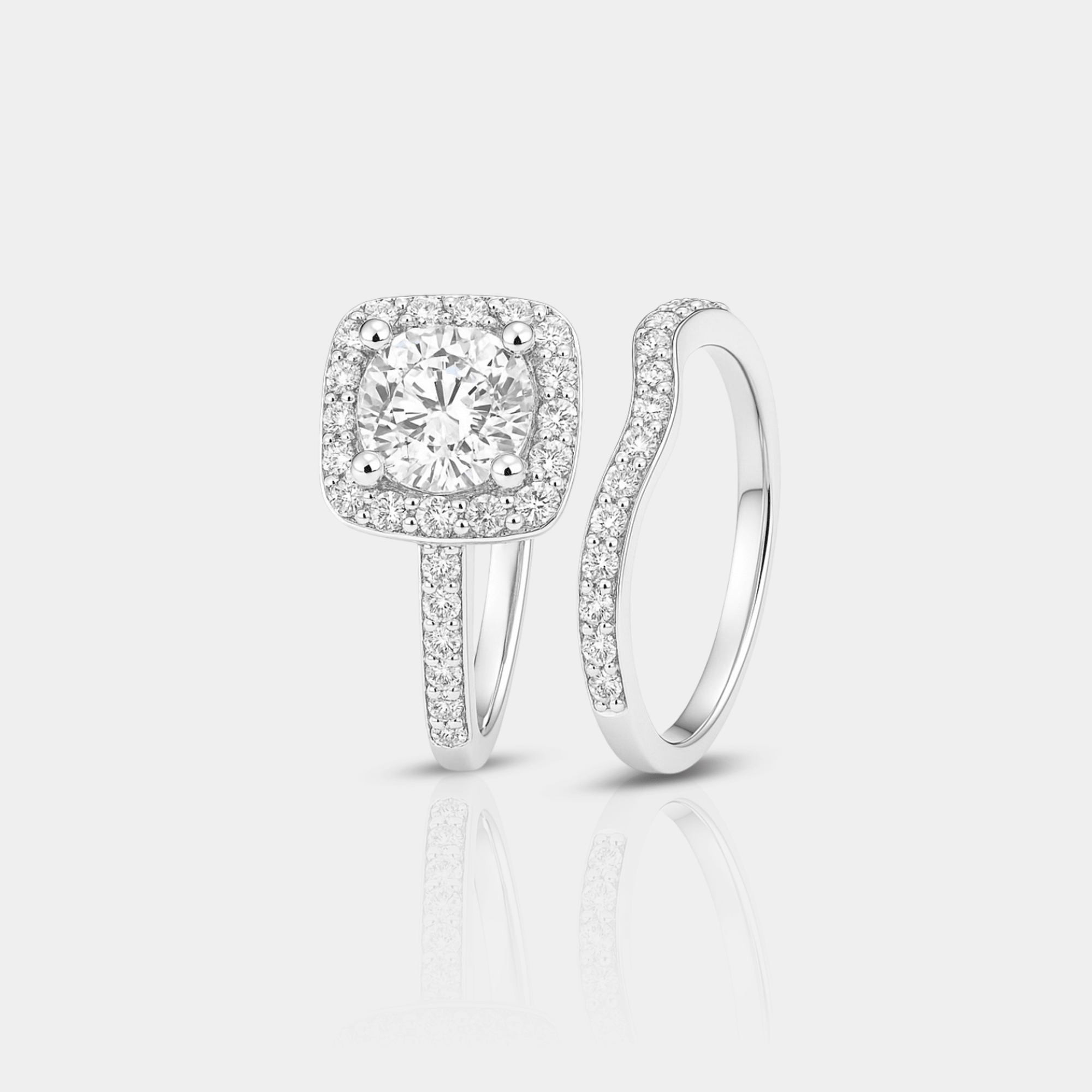 Scarlett Two-in-One Halo Ring Set - MH ELEGANCE - Scarlett Two-in-One Halo Ring Set -