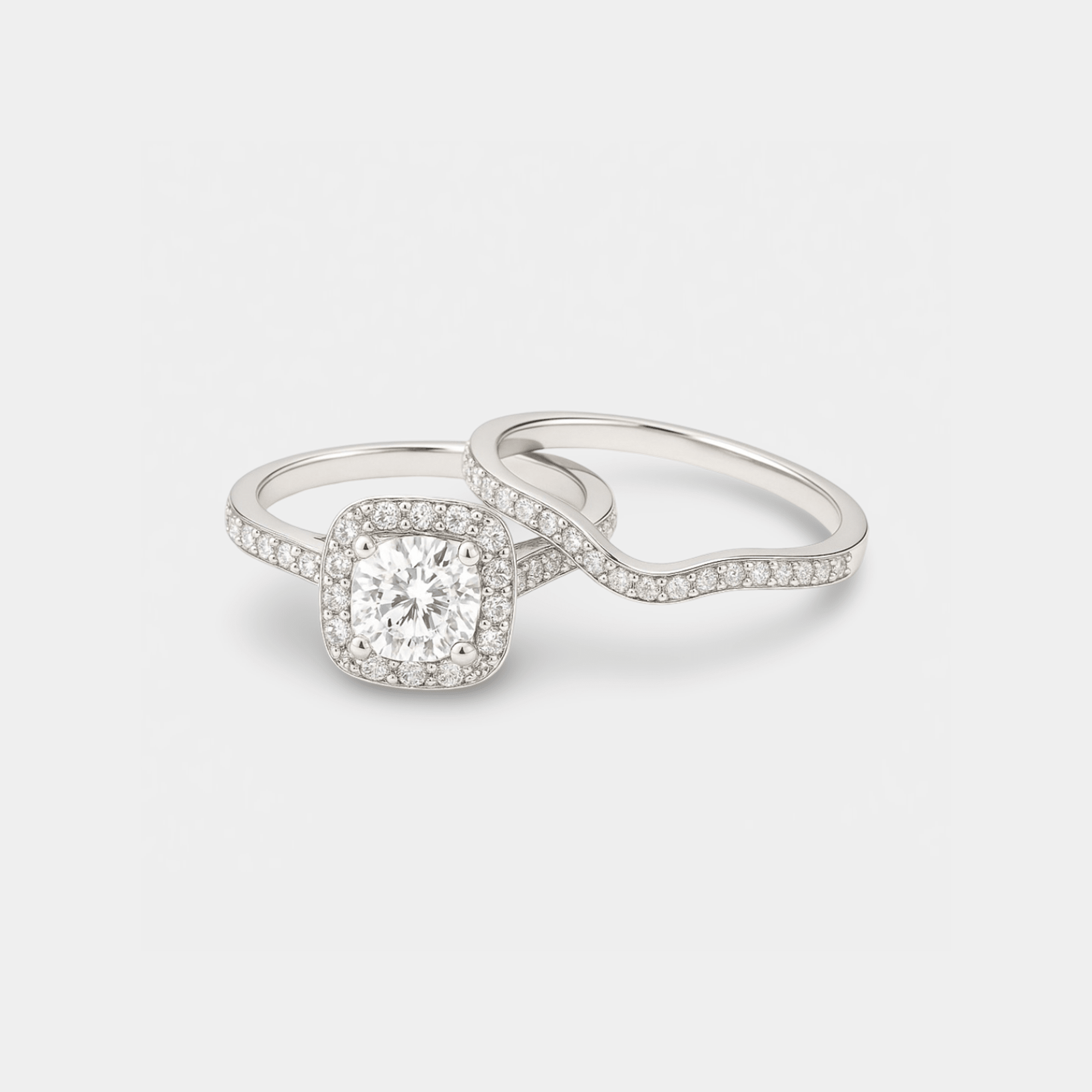Scarlett Two-in-One Halo Ring Set - MH ELEGANCE - Scarlett Two-in-One Halo Ring Set -