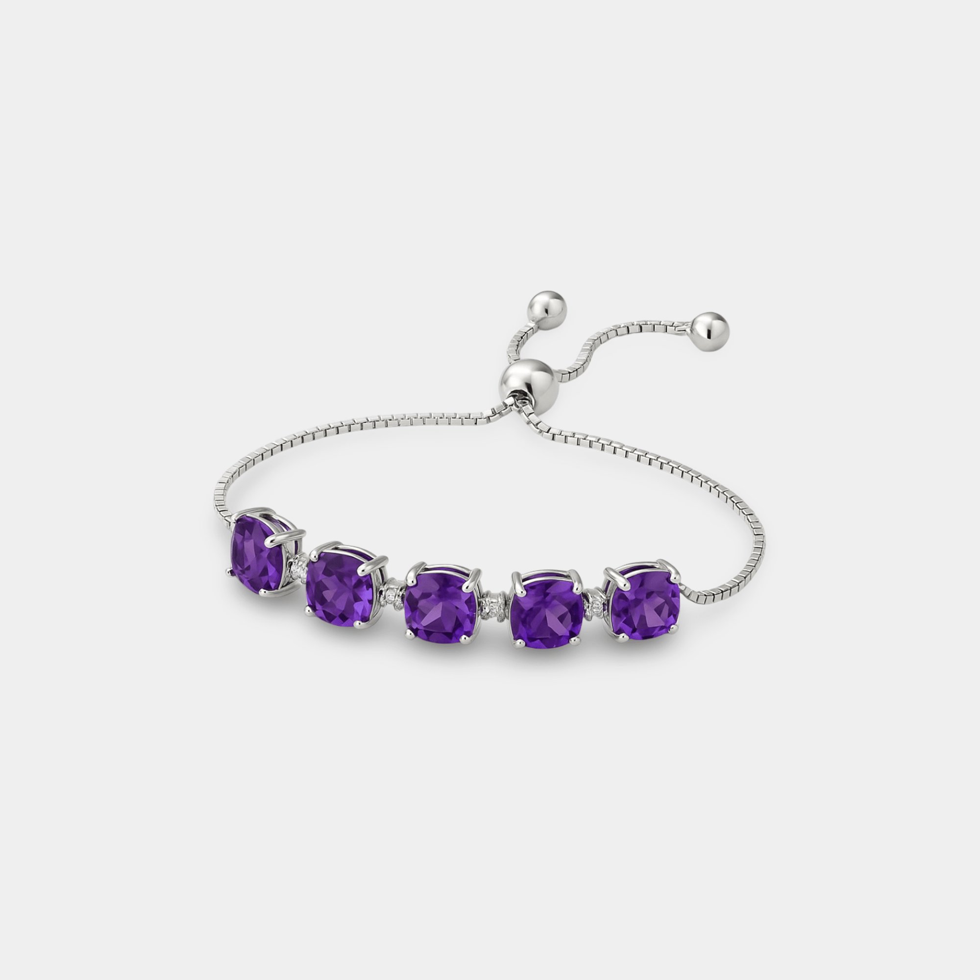 Sena Amethyst Cushion Tennis Bracelet - MH ELEGANCE - Sena Amethyst Cushion Tennis Bracelet - MH ELEGANCE -