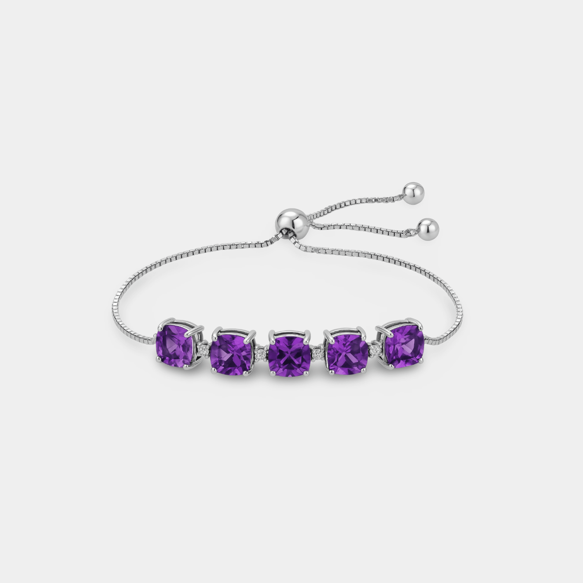 Sena Amethyst Cushion Tennis Bracelet - MH ELEGANCE - Sena Amethyst Cushion Tennis Bracelet - MH ELEGANCE -