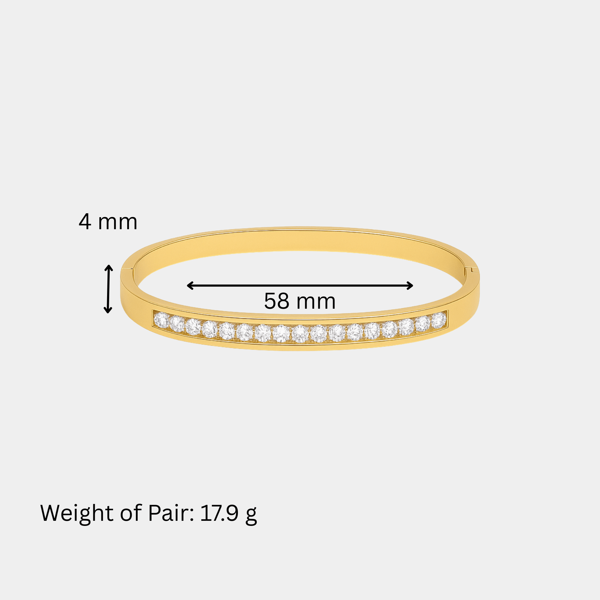 Serenité Gold Bracelet shown as an elegant gift for her