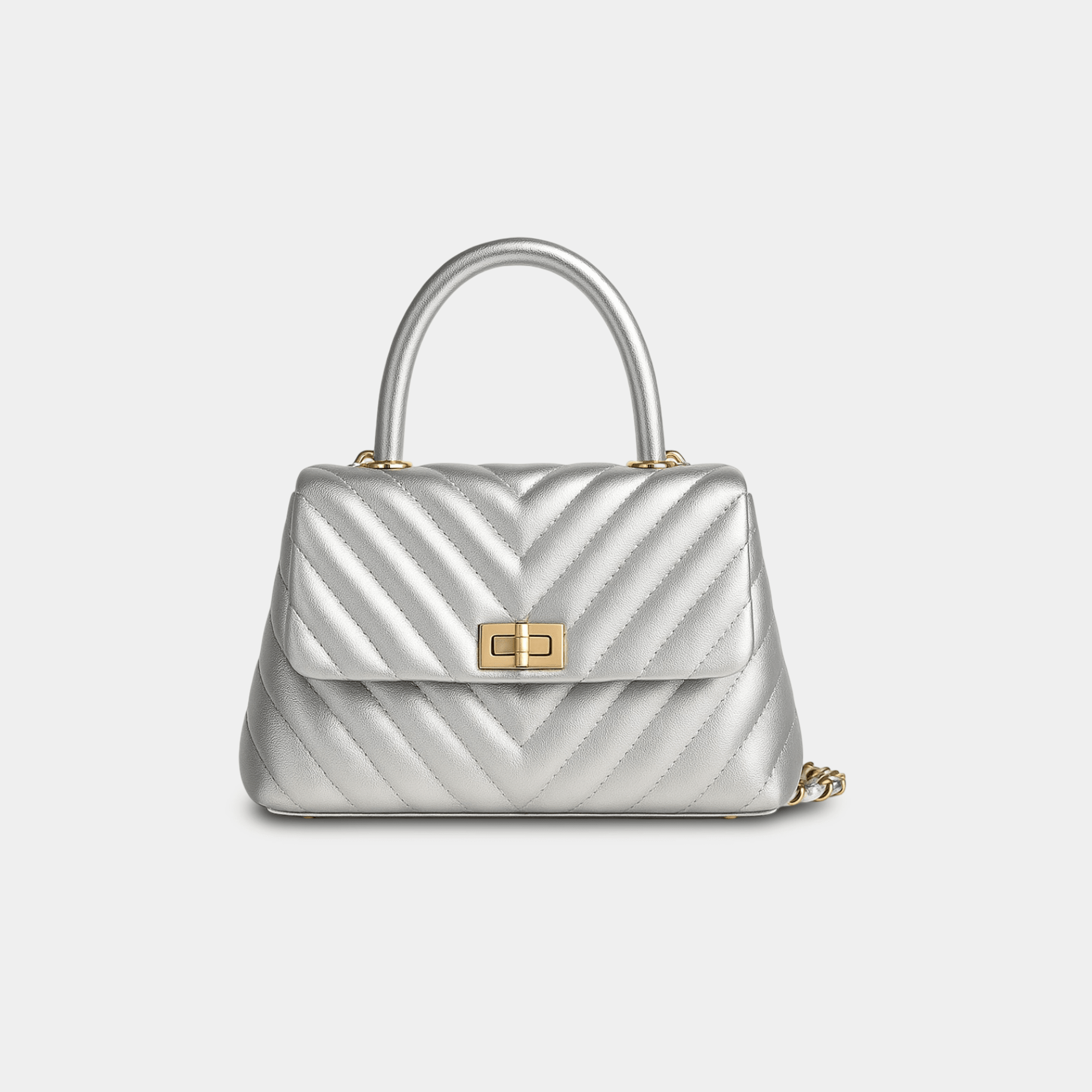 Silver Quilted Crossbody Bag | Lightweight Premium | Vegan Leather – MH ELEGANCE - MH ELEGANCE - Silver Quilted Crossbody Bag | Lightweight Premium | Vegan Leather – MH ELEGANCE -