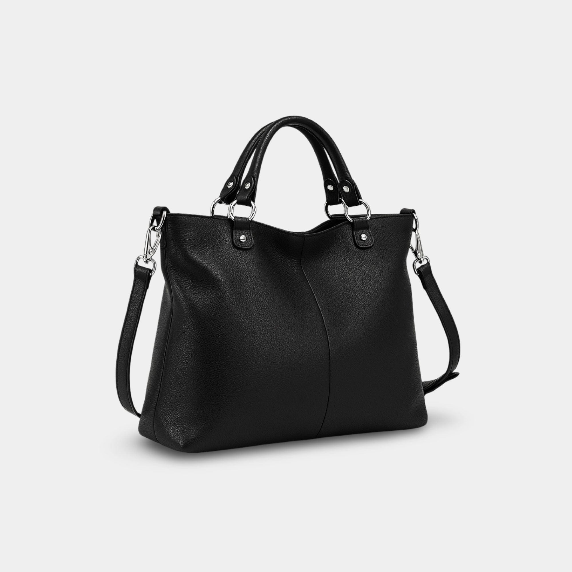 Soft Leather Tote Bag - MH ELEGANCE - Soft Leather Tote Bag -
