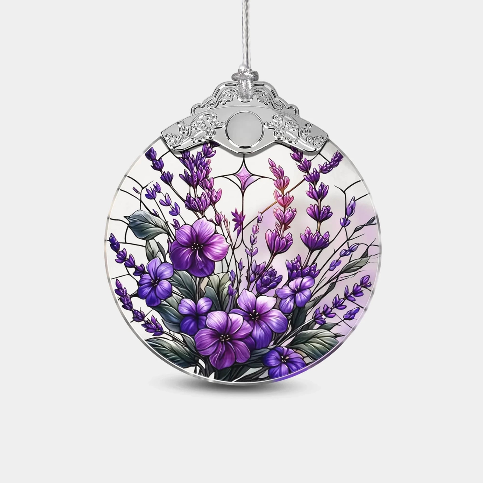 Stained Glass Christmas Ornament - MH ELEGANCE - Stained Glass Christmas Ornament -