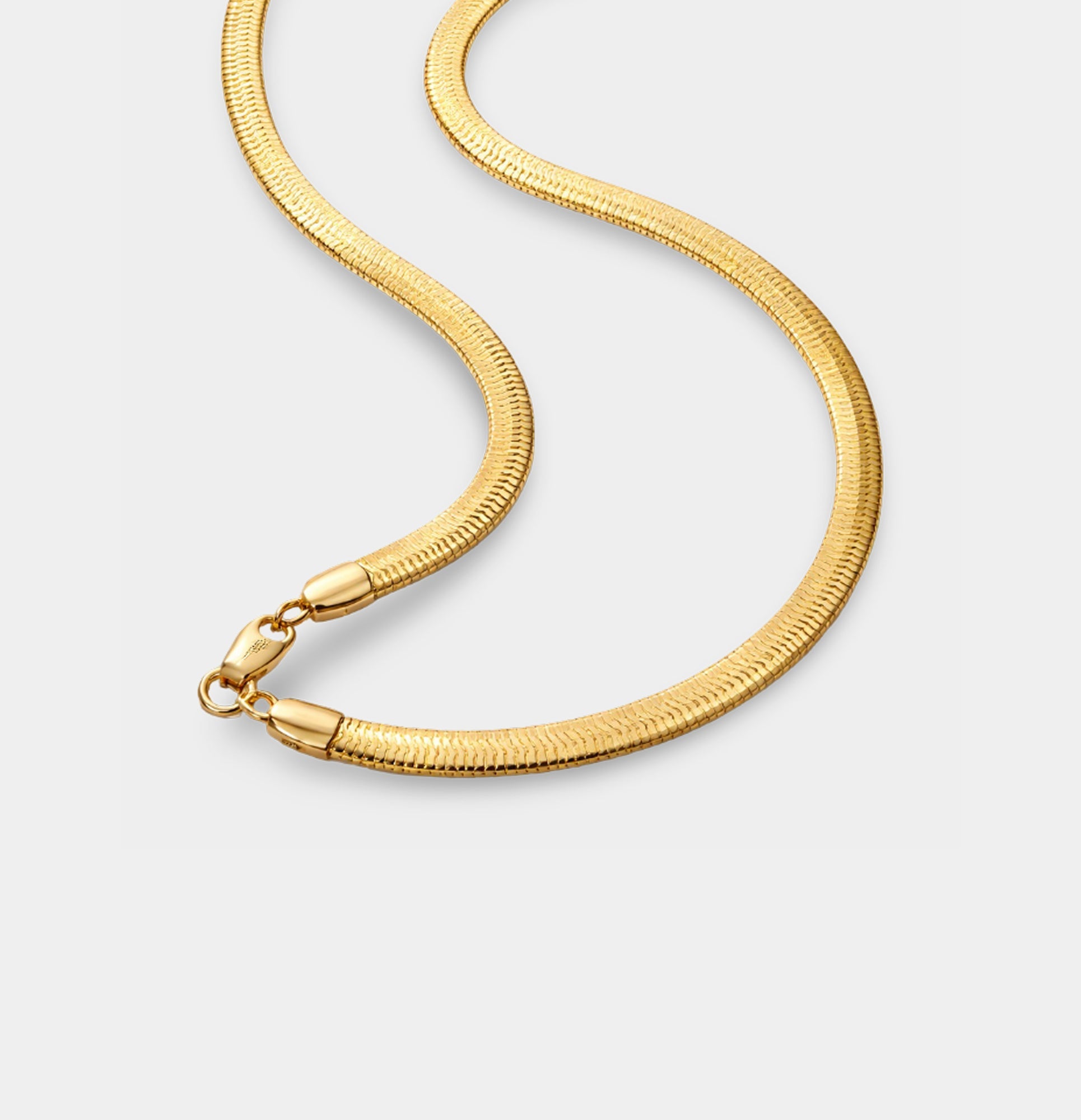 Sterling Silver Flat Snake Milano Prestige Chain - MH ELEGANCE - Sterling Silver Flat Snake Milano Prestige Chain - Necklace