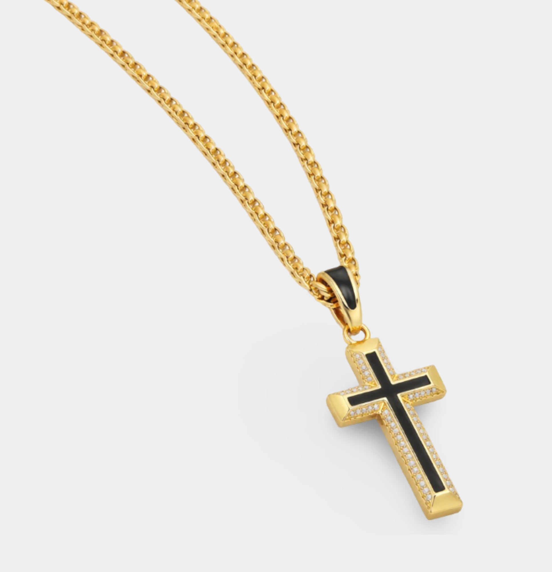 Sterling Silver Guardian Faith Cross Necklace - MH ELEGANCE - Sterling Silver Guardian Faith Cross Necklace - Necklace