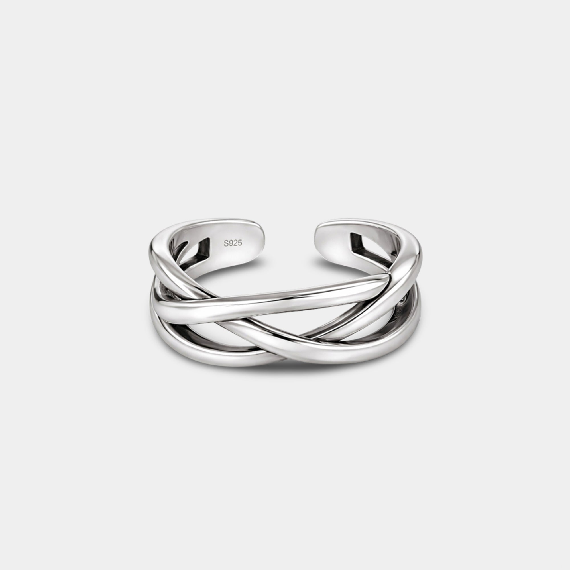 Sterling Silver Luxury Vintage Adjustable Ring | Classic Heritage Jewelry Design - MH ELEGANCE - Sterling Silver Luxury Vintage Adjustable Ring | Classic Heritage Jewelry Design - Ring