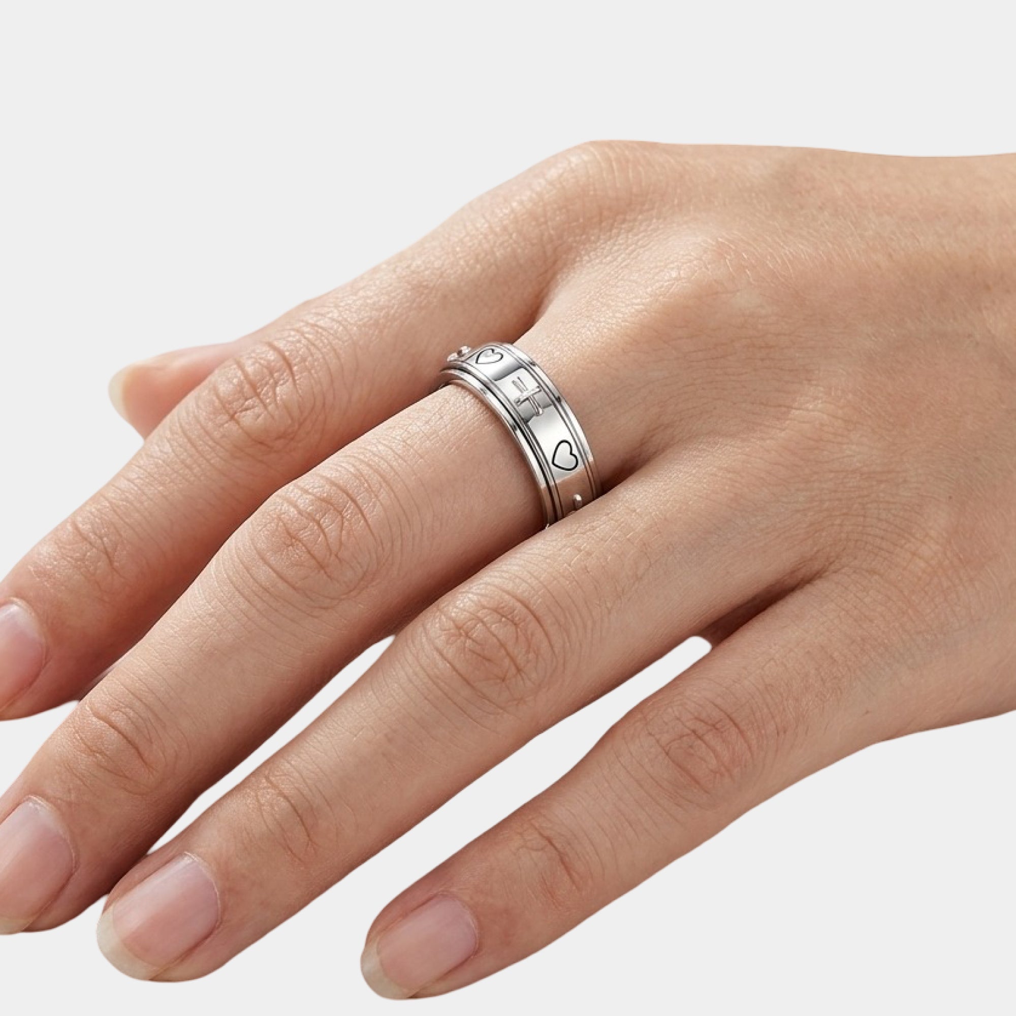 Sterling Silver Zen Spin Anxiety Spinner Ring | Fidget | Mindfulness – MH ELEGANCE - MH ELEGANCE - Sterling Silver Zen Spin Anxiety Spinner Ring | Fidget | Mindfulness – MH ELEGANCE - Ring