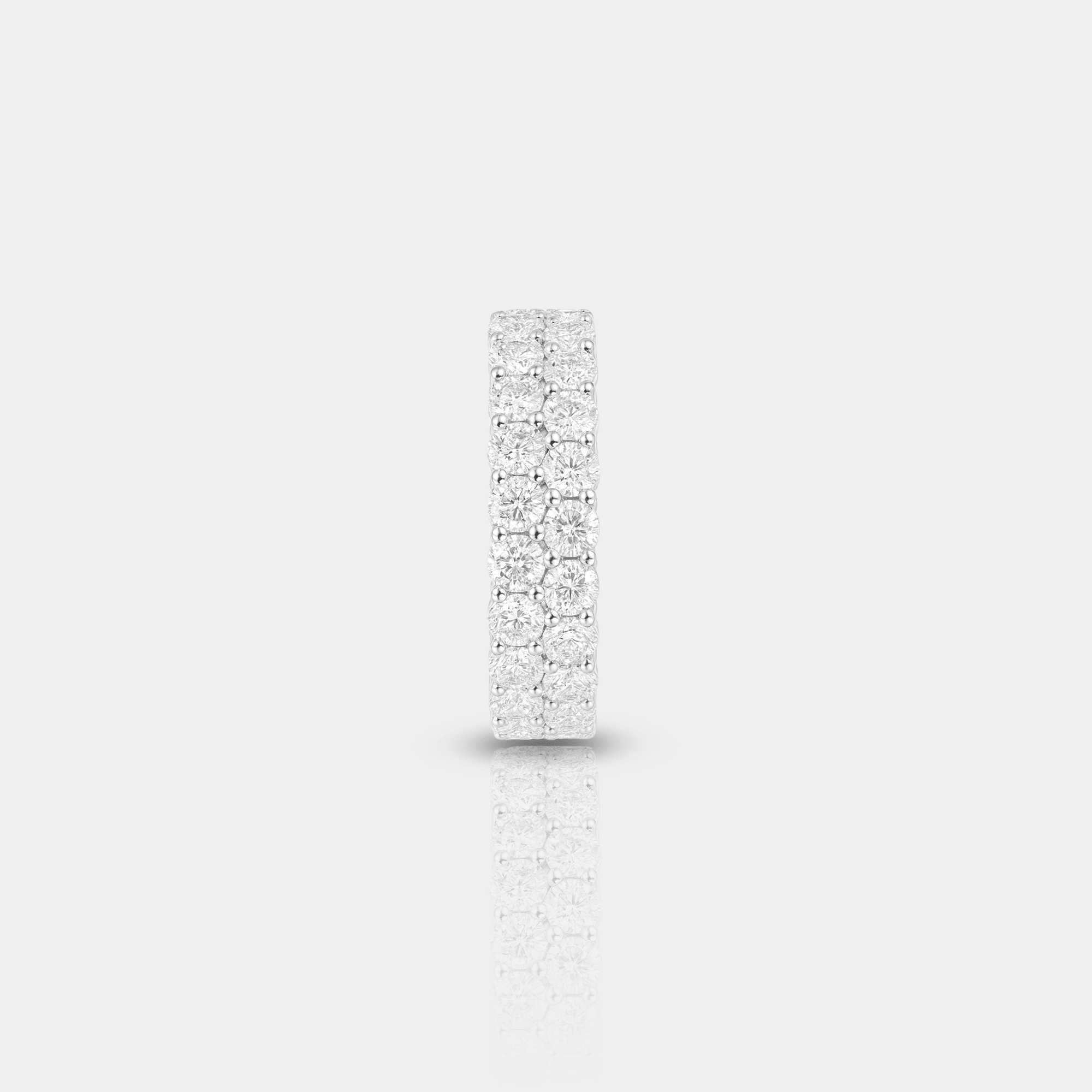 Two Row Round-Cut Eternity Ring - MH ELEGANCE - Two Row Round-Cut Eternity Ring -