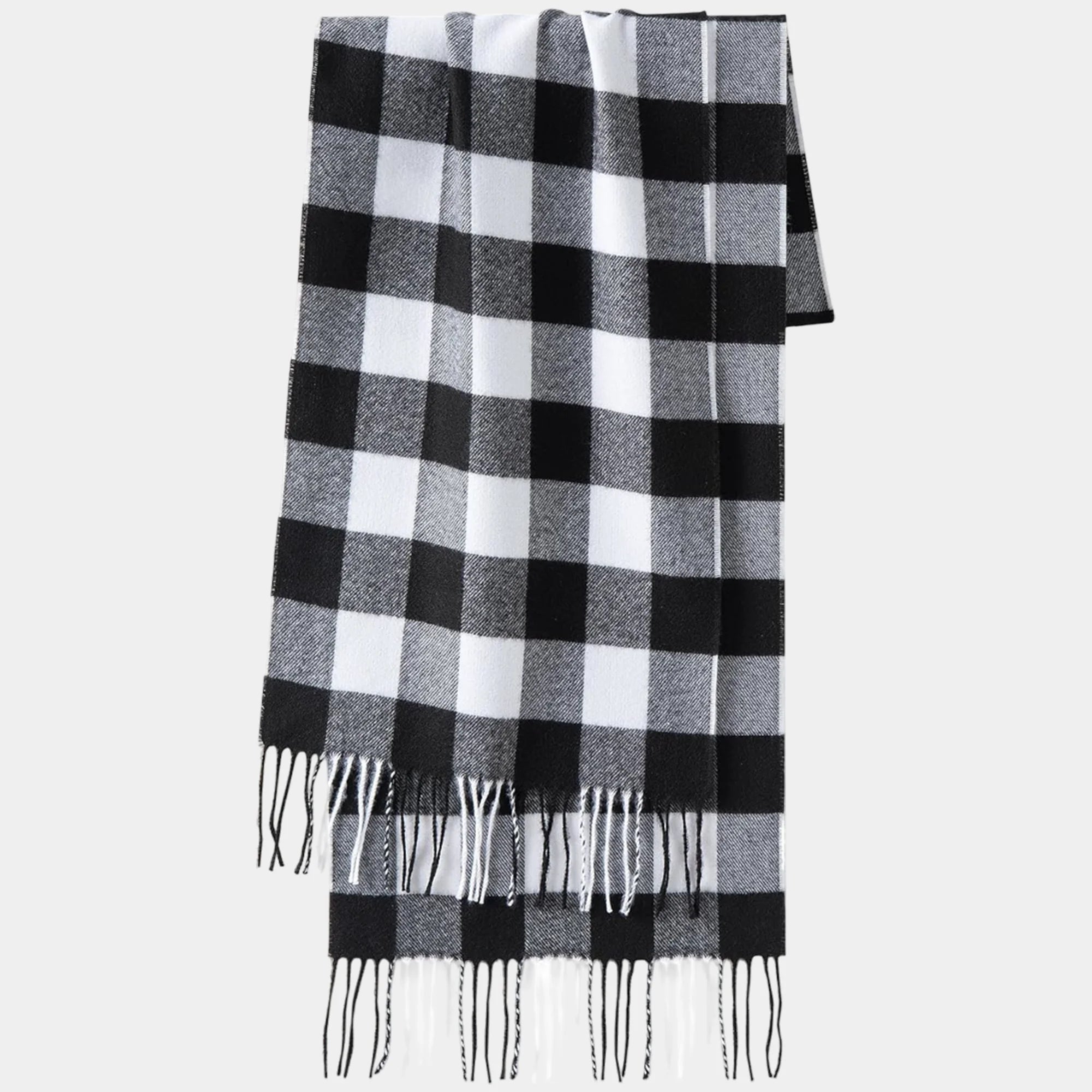 Ultra-Soft Buffalo Plaid Scarf | Warm Winter Essential | Timeless Plaid Pattern - MH ELEGANCE - Ultra-Soft Buffalo Plaid Scarf | Warm Winter Essential | Timeless Plaid Pattern -
