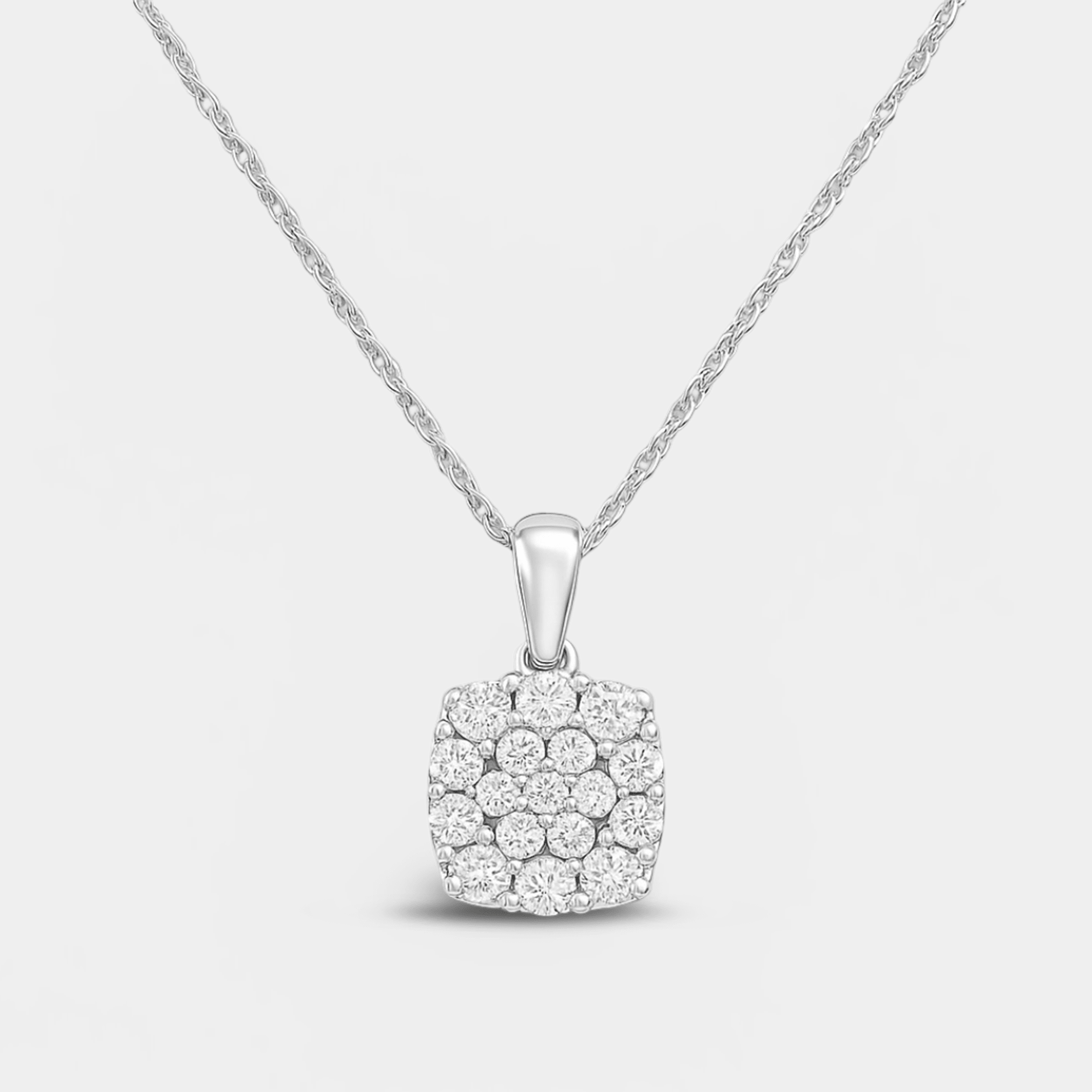 Vera Lab Diamond Pendant Necklace - MH ELEGANCE - Vera Lab Diamond Pendant Necklace - MH ELEGANCE -