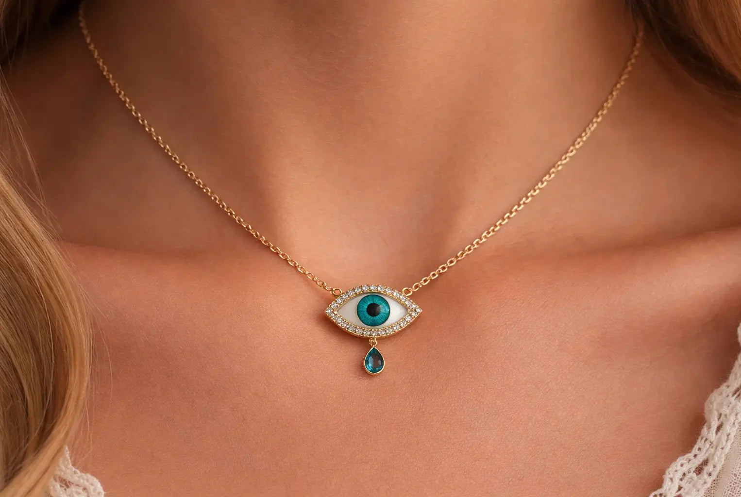 Evil Eye Necklace unseen beauty from MH Elegance