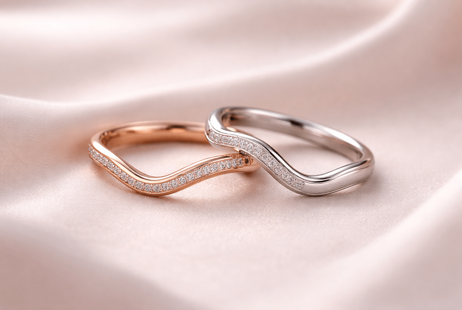 Curved Wedding Rings: The Perfect Companion to Your Engagement Ring - MH ELEGANCE