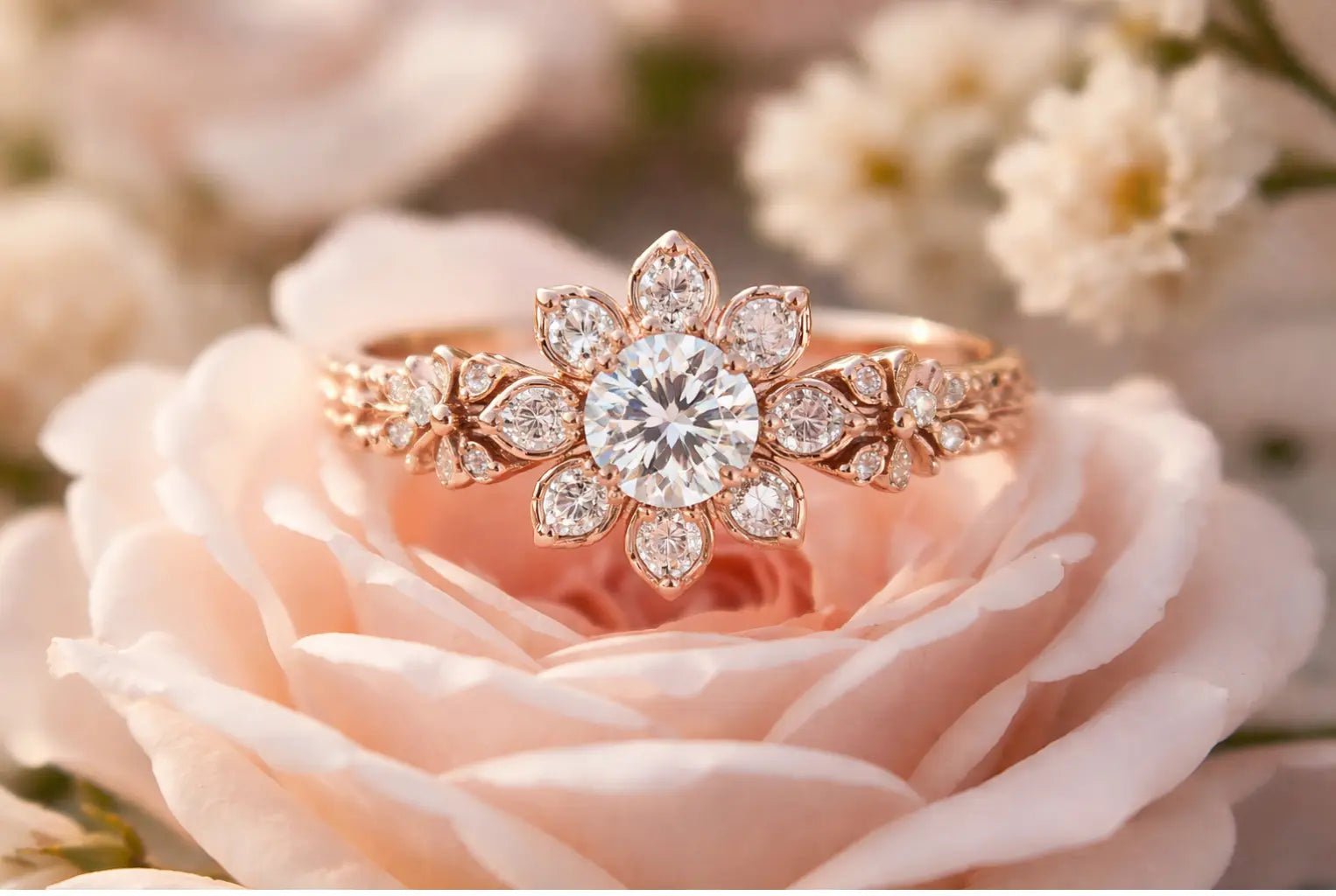 Floral Engagement Rings: Where Nature Meets Timeless Romance - MH ELEGANCE