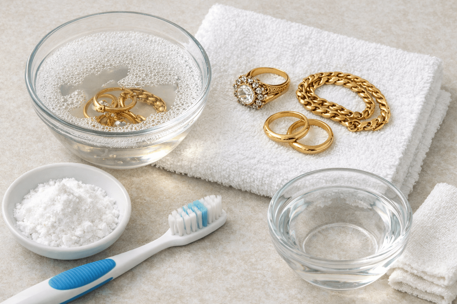 How to Clean Gold Jewelry: The Complete Guide to Restoring Brilliant Shine - MH ELEGANCE