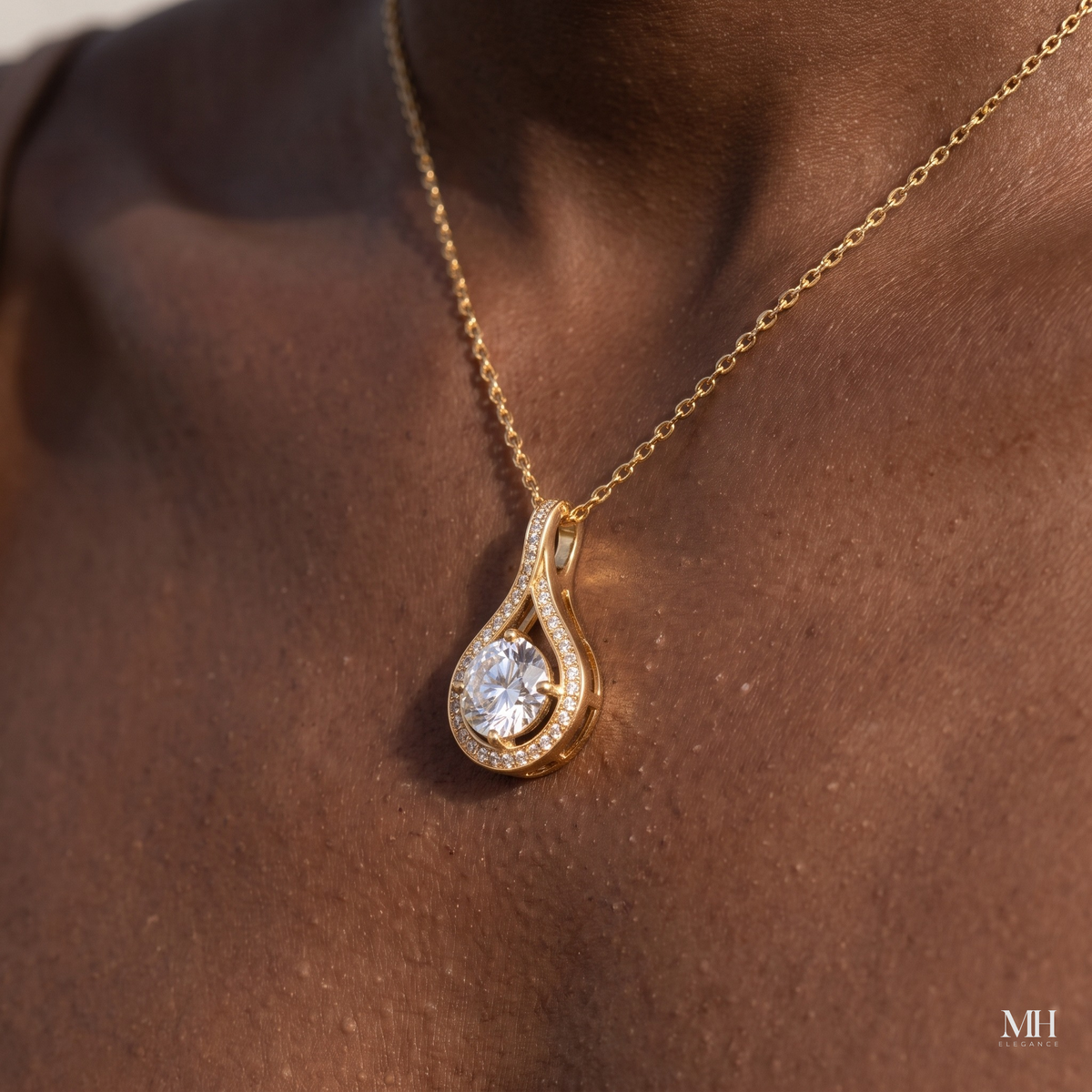 Moissanite Pendant Necklace for Women | 0.5-6 Carat Solitaire | Sterling Silver Gold