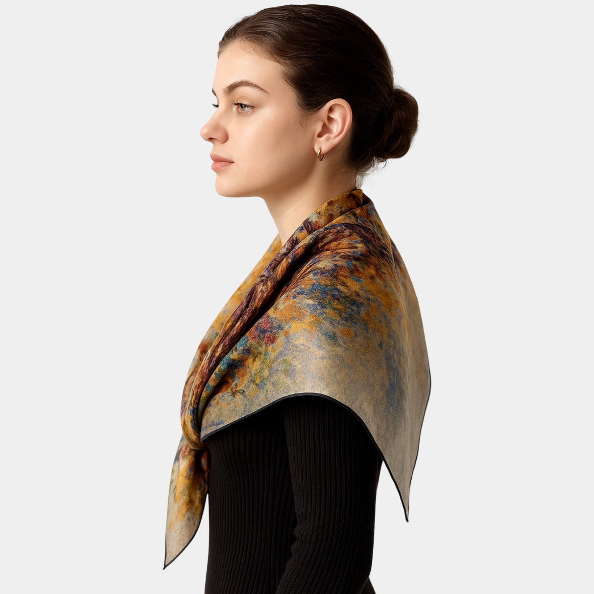 Cashmere Artistic Square Scarf