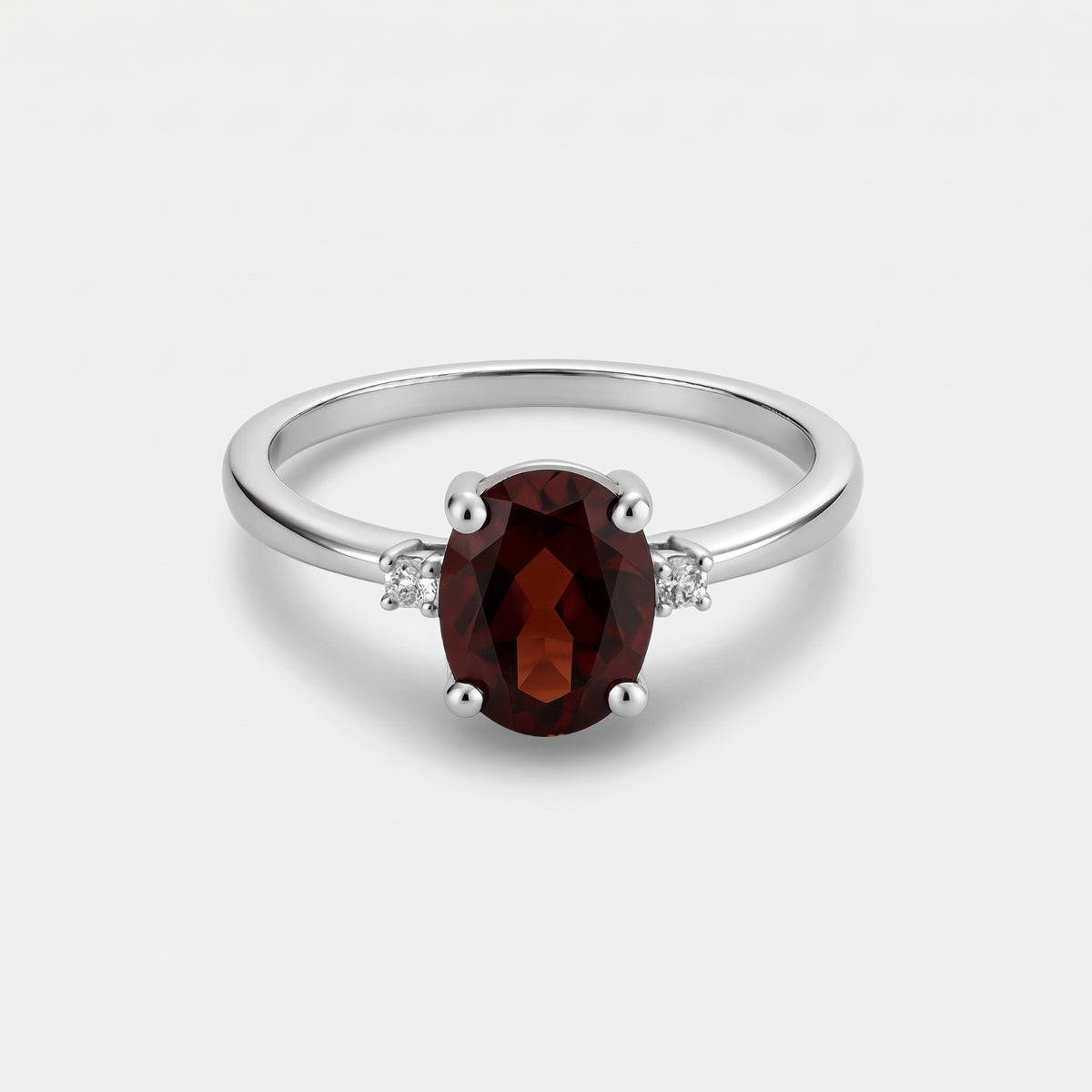 Bague Nira en grenat et diamant