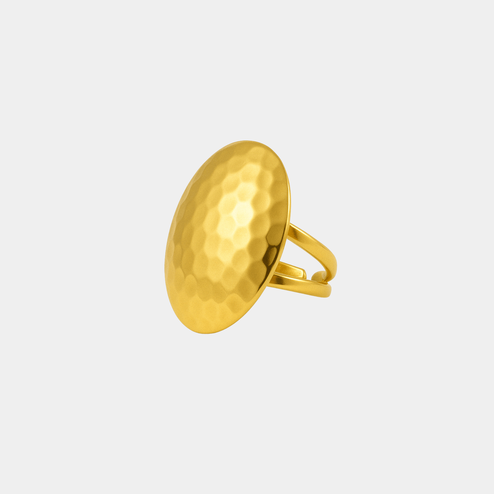 Bold Textured Gold Dome Ring