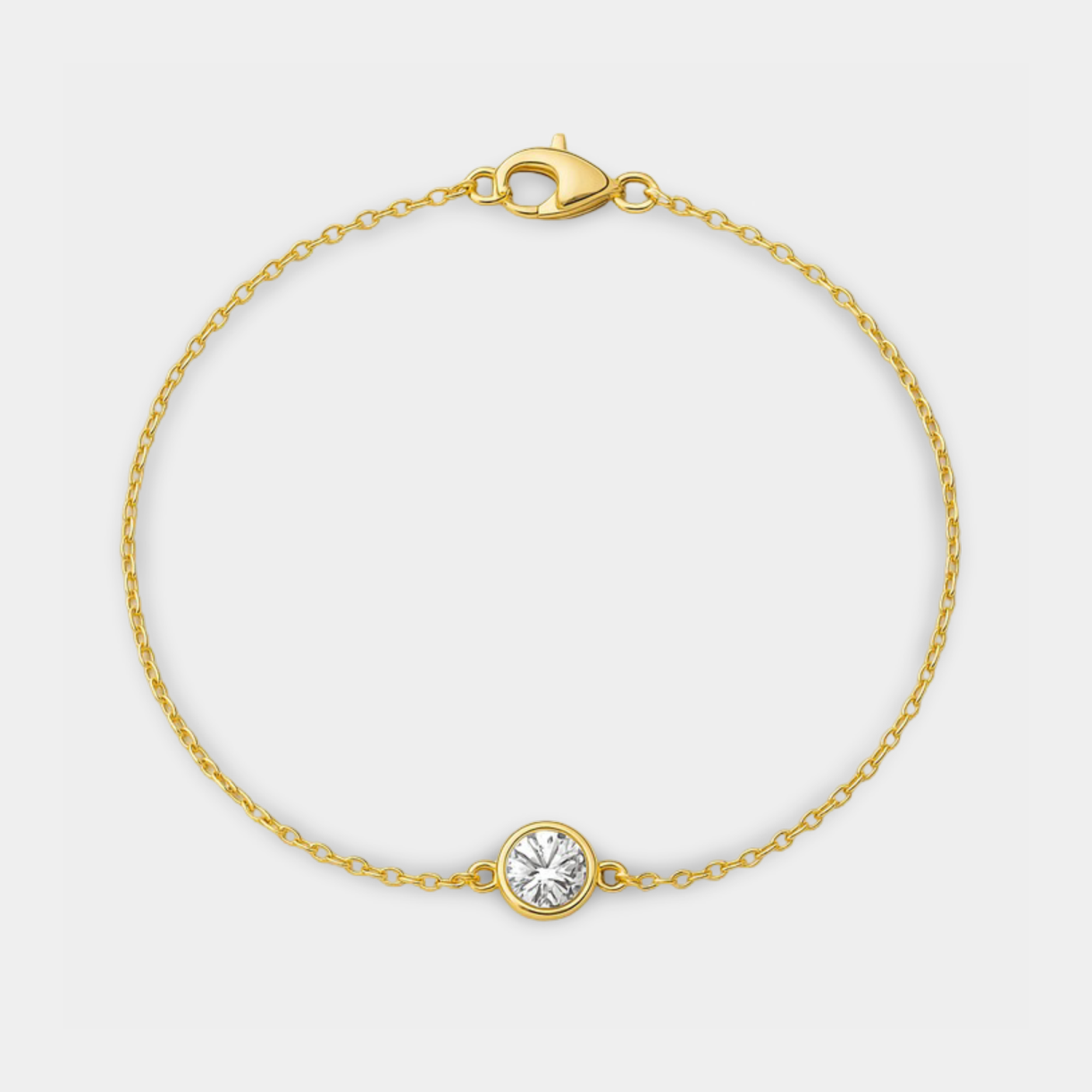 Diamond Solitaire Station Bracelet