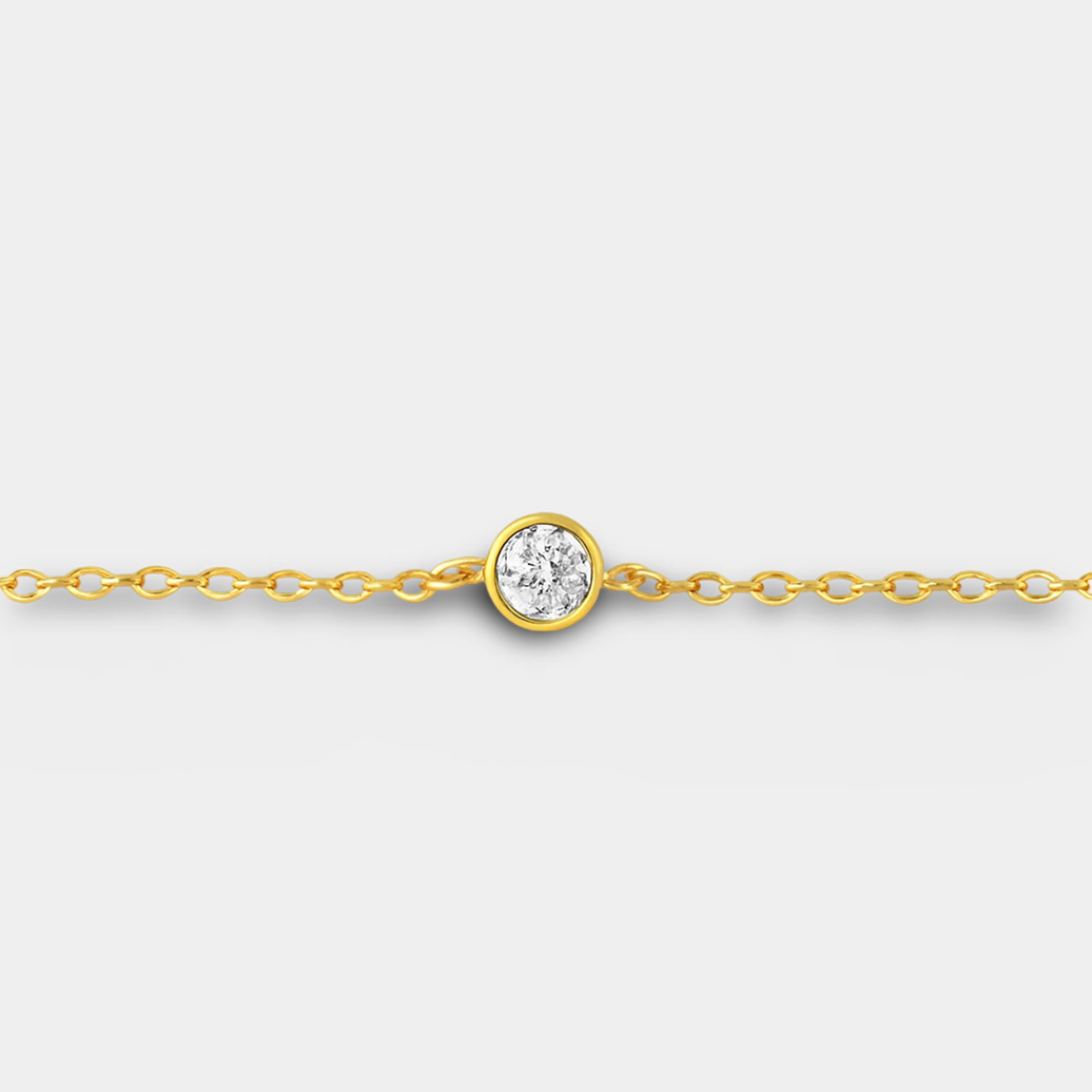 Diamond Solitaire Station Bracelet