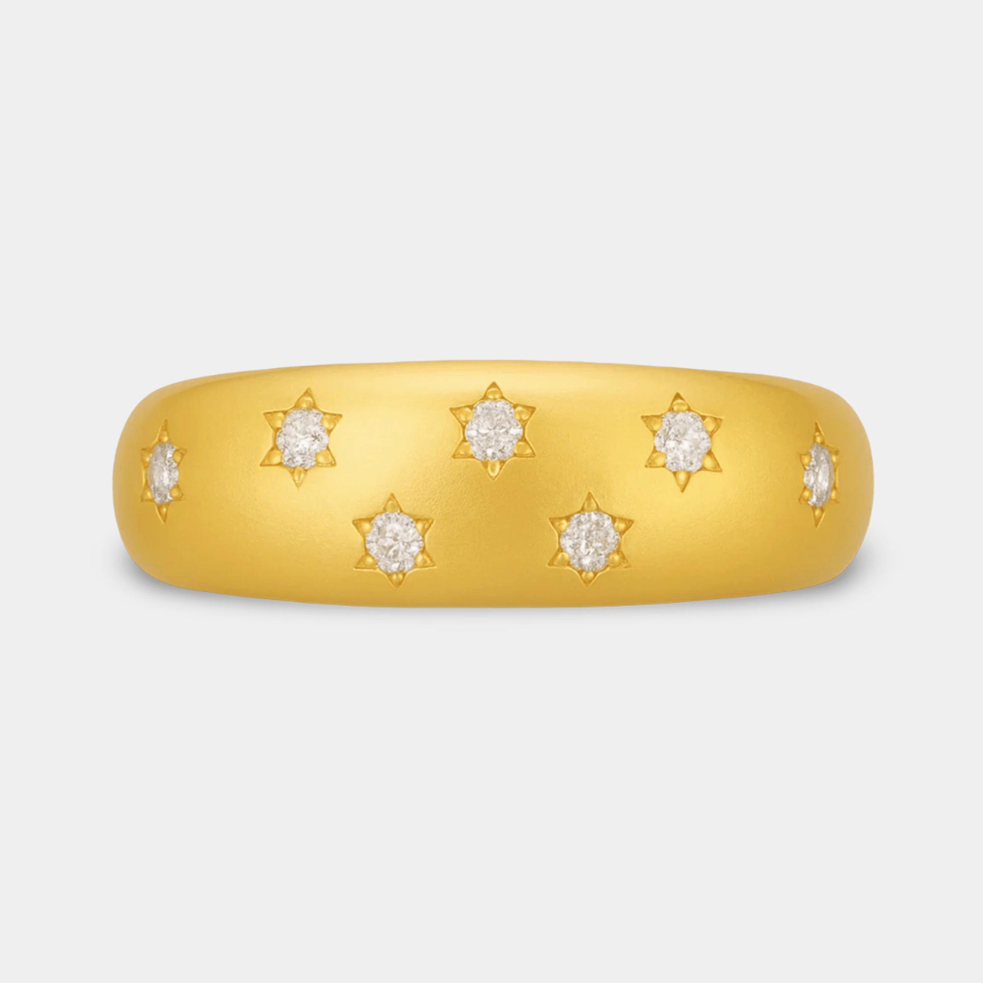 MH Elegance 18K gold plated celestial star ring presented in a gift-ready branded jewelry box, adjustable 925 sterling silver zircon ring