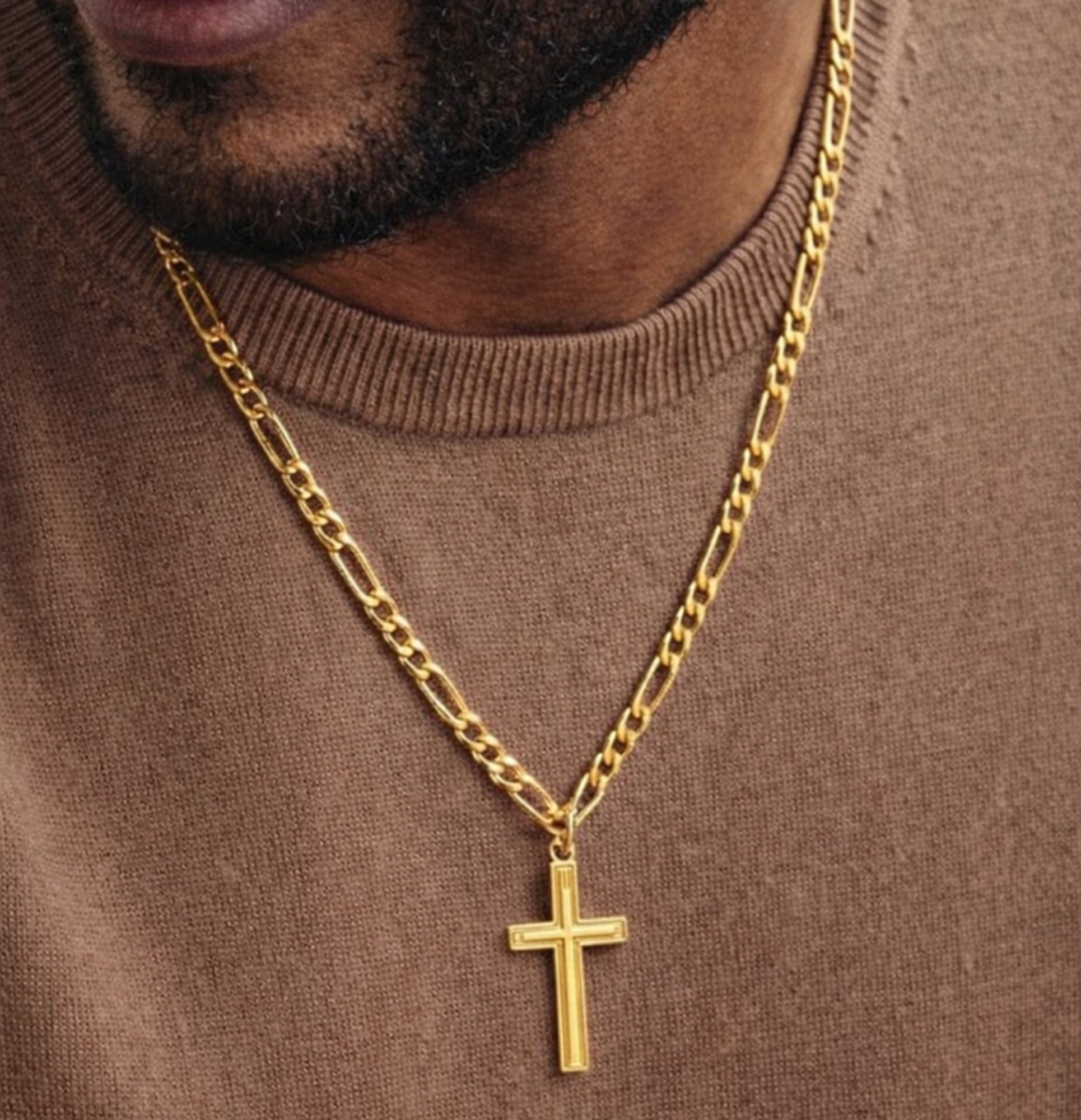 14K Gold Imperial Faith Cross Necklace | Strength Symbol | Men's Religious Pendant – MH ELEGANCE - MH ELEGANCE - 14K Gold Imperial Faith Cross Necklace | Strength Symbol | Men's Religious Pendant – MH ELEGANCE - Necklace