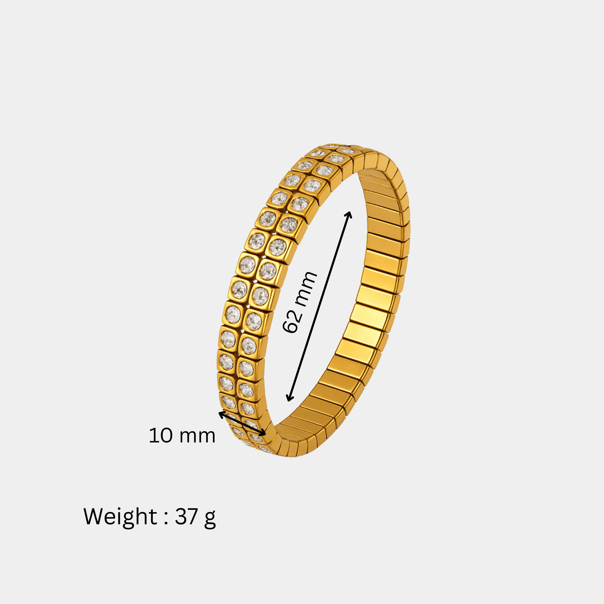 Gift-ready packaging for MH Elegance 18K gold diamond bangle bracelet – women's luxury gift idea