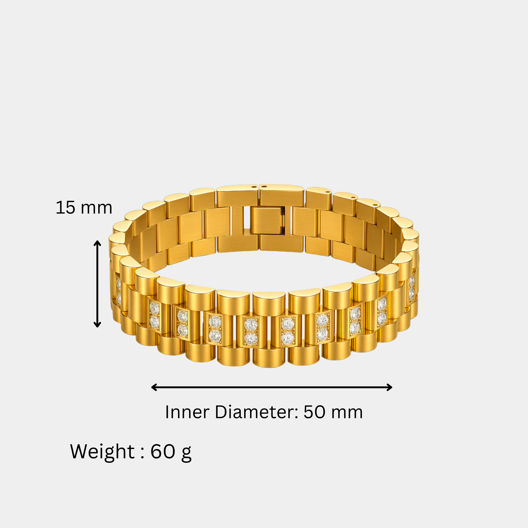 Watch Strap Inspired Chain Bracelet - MH ELEGANCE