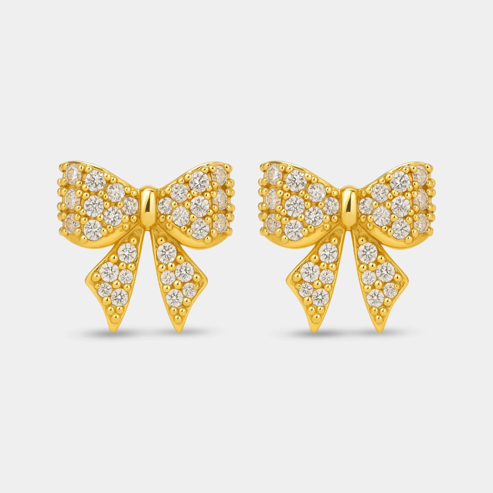 Dainty Bow Sparkle Earrings