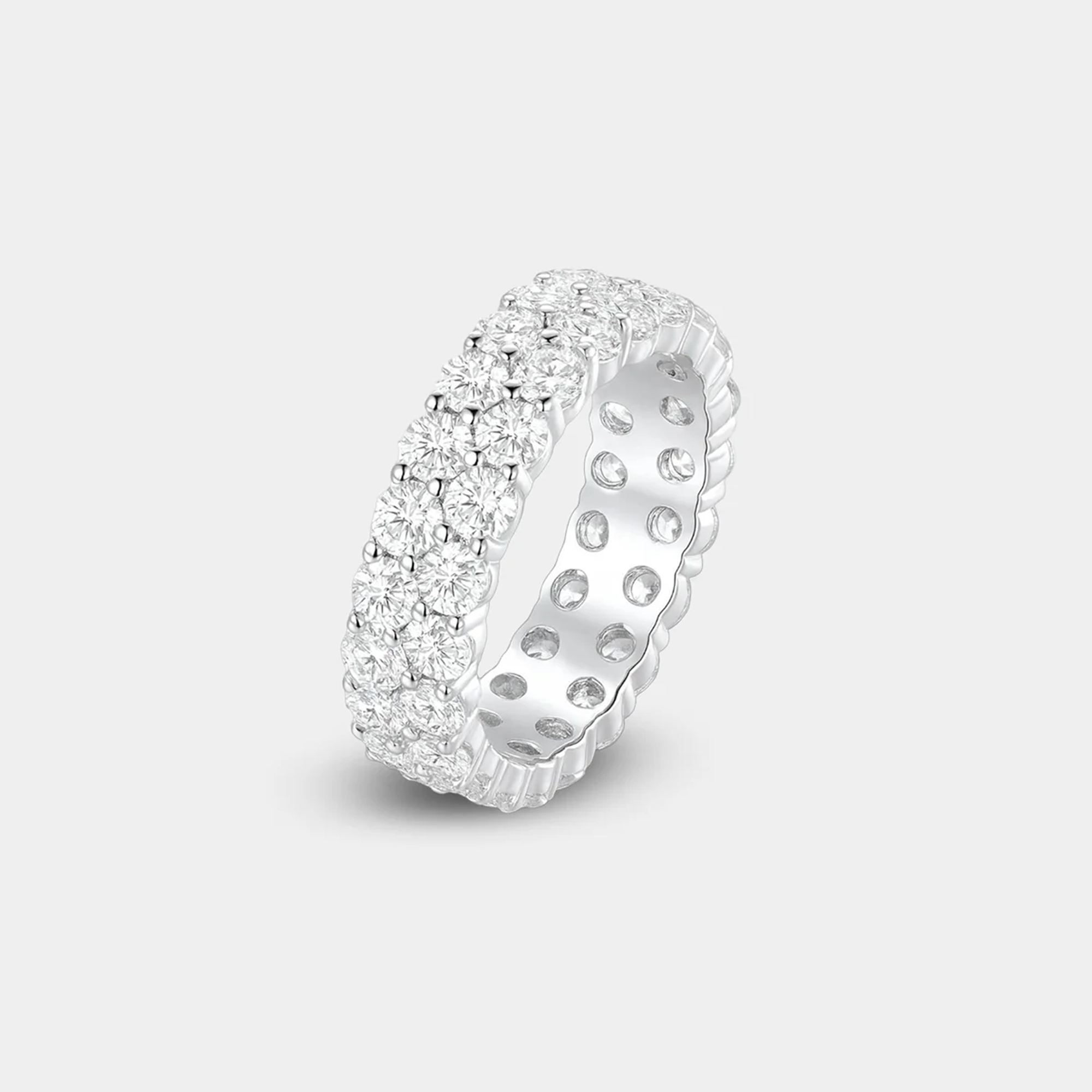 Two Row Round-Cut Eternity Ring