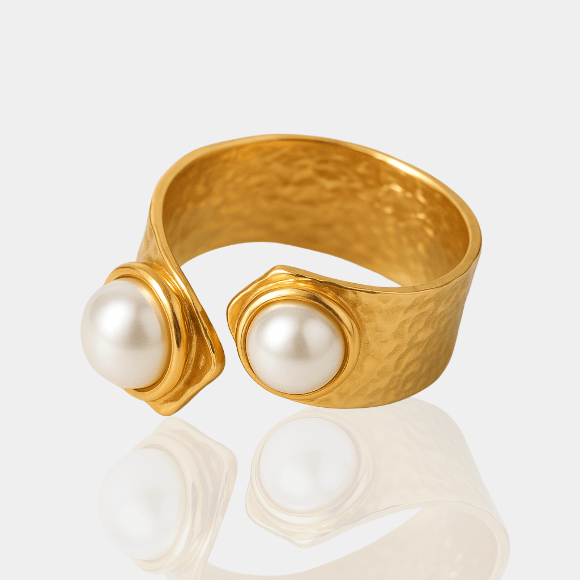 Opulent Duo Pearl Ring
