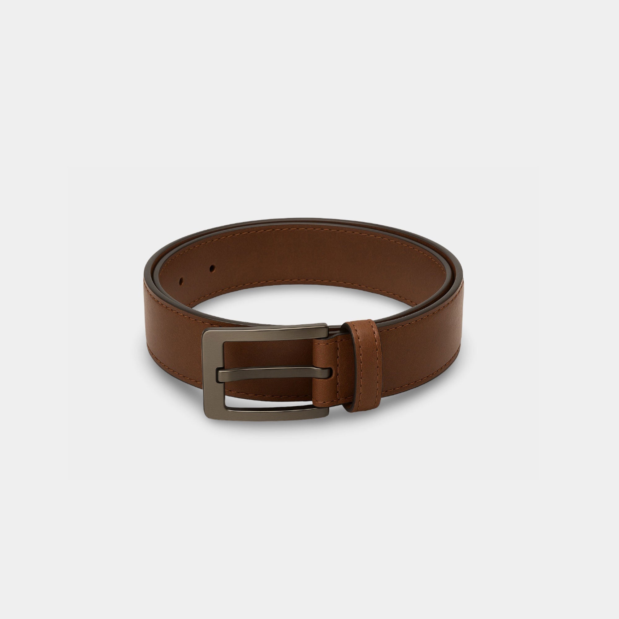 Men's TSA-approved premium leather belt with non-metal buckle, nickel-free, available in sizes 30-46 waist, Italian cowhide
