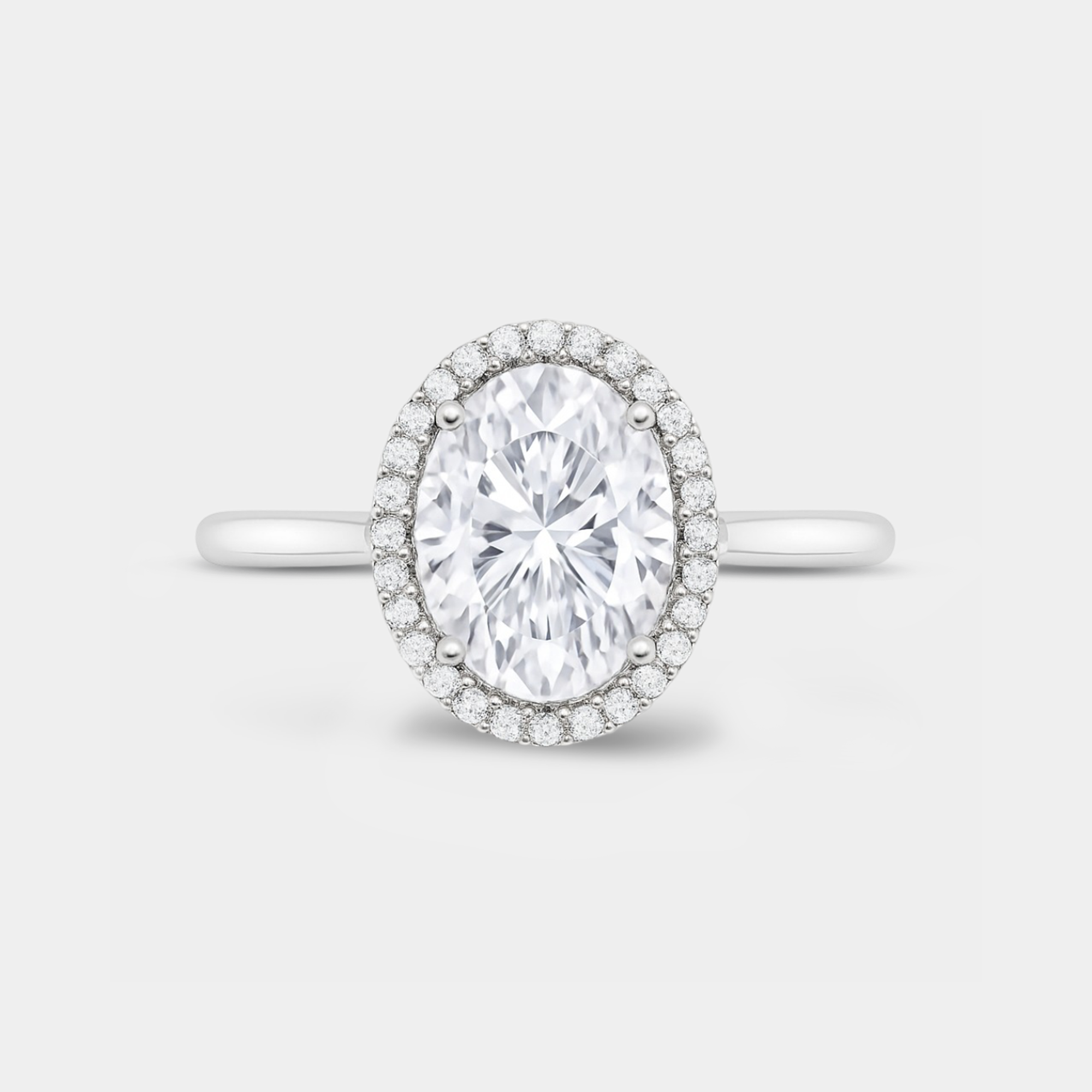 Celeste Oval Moissanite Halo Ring