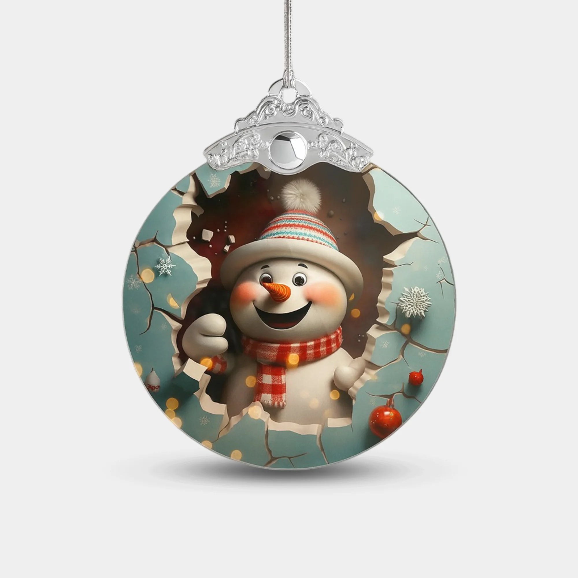Cute Snowman Christmas Ornament