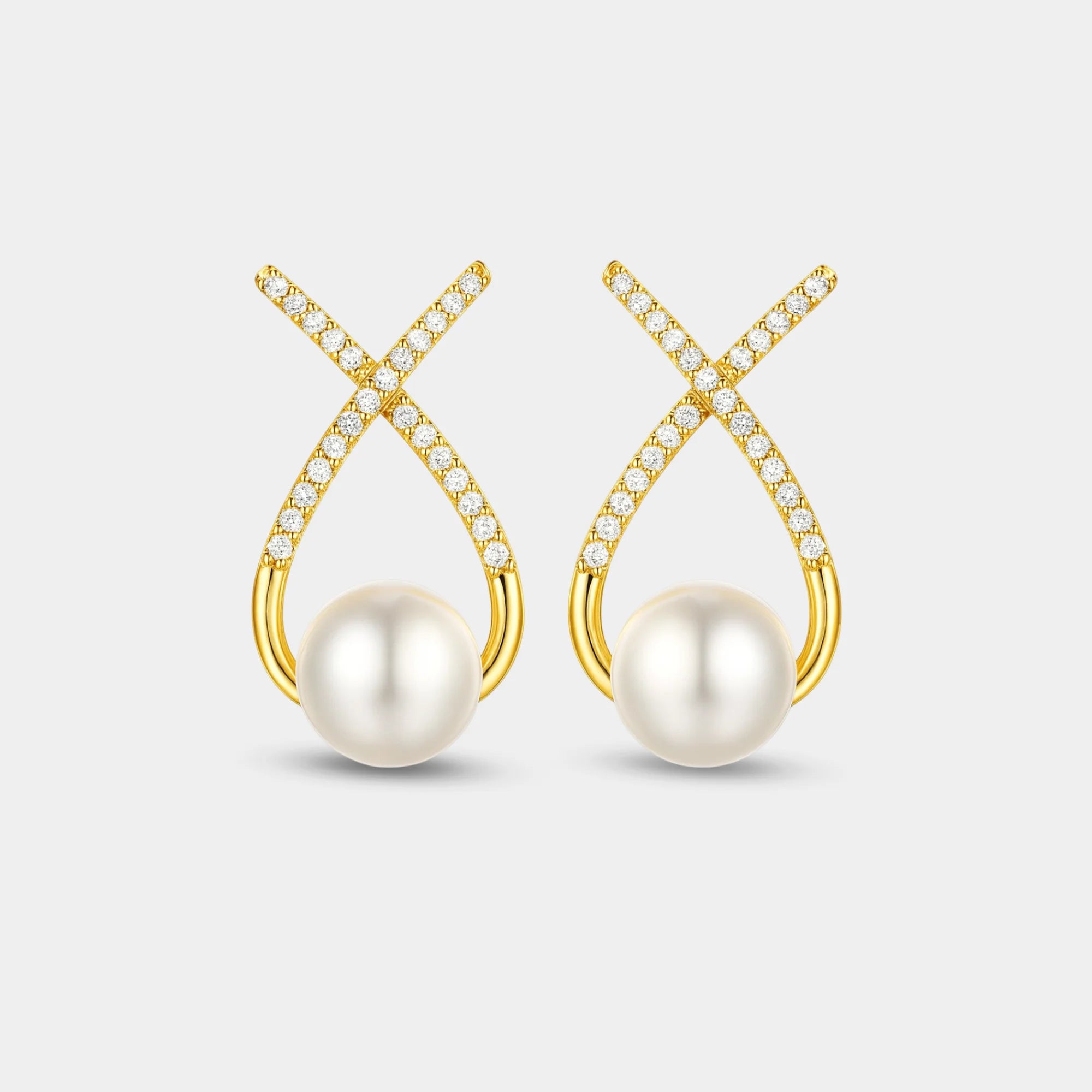 Pearl Bow Teardrop Stud