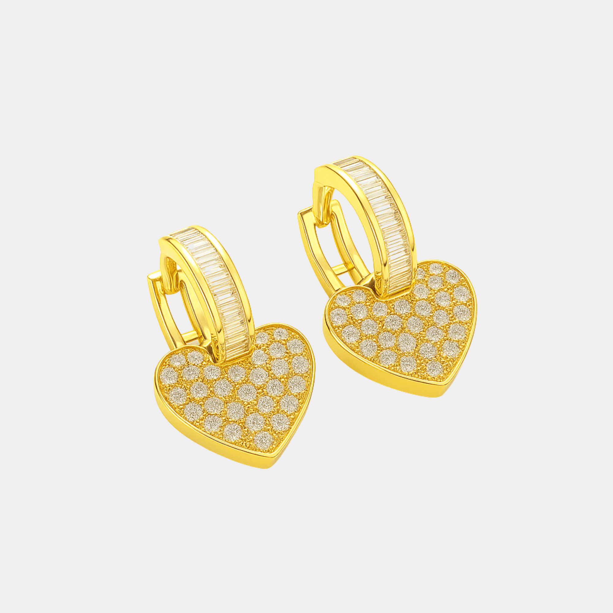 Gold Heart Earrings