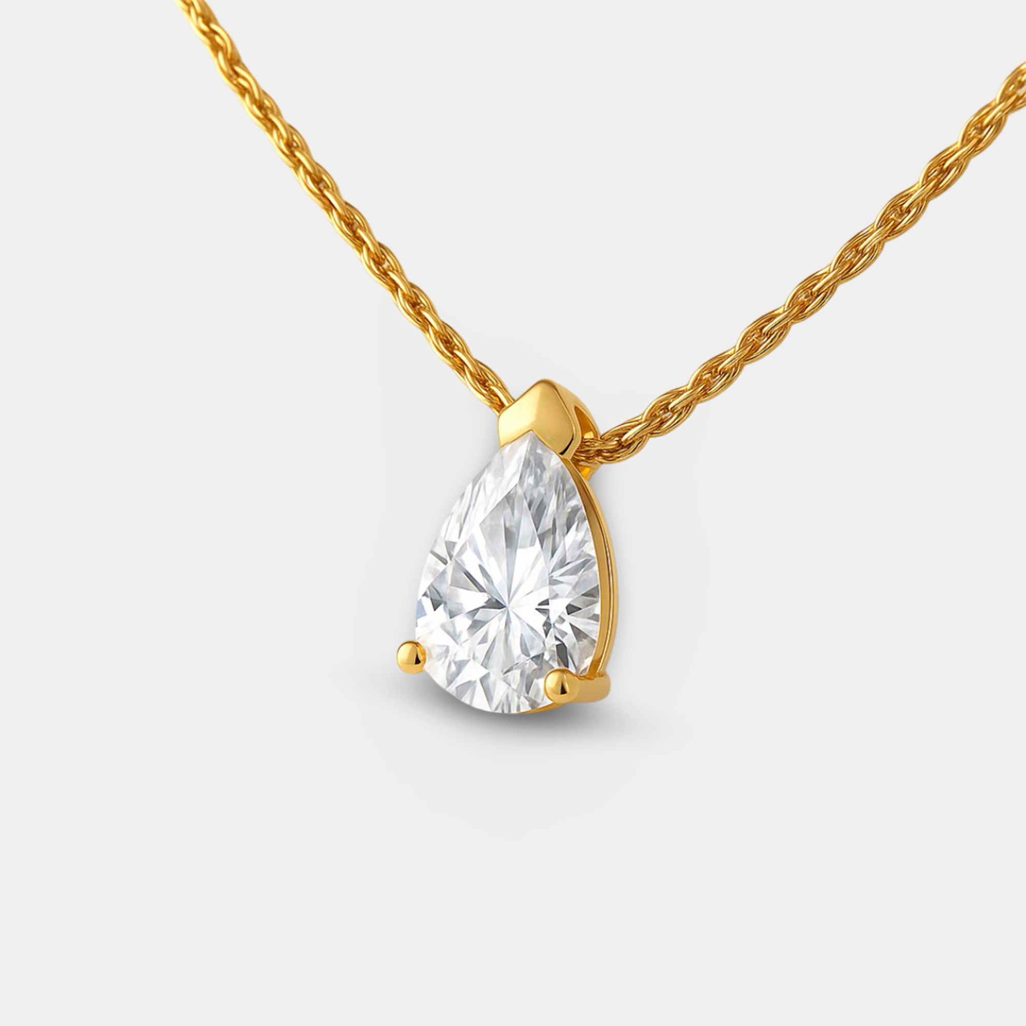 Liora Teardrop Moissanite Necklace - MH ELEGANCE