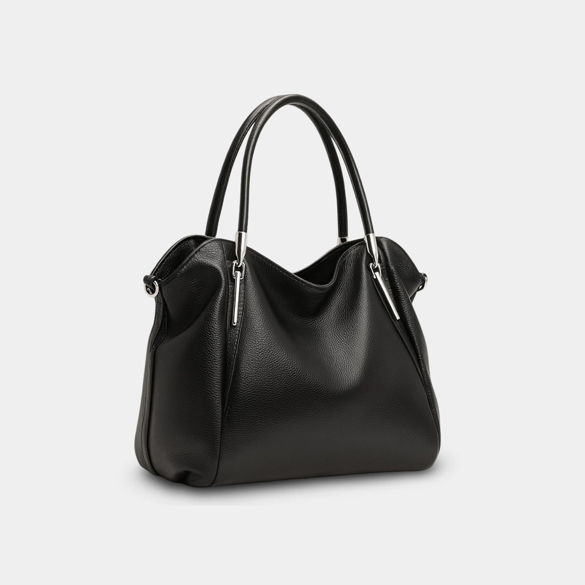 Leather Hobo Tote Handbag