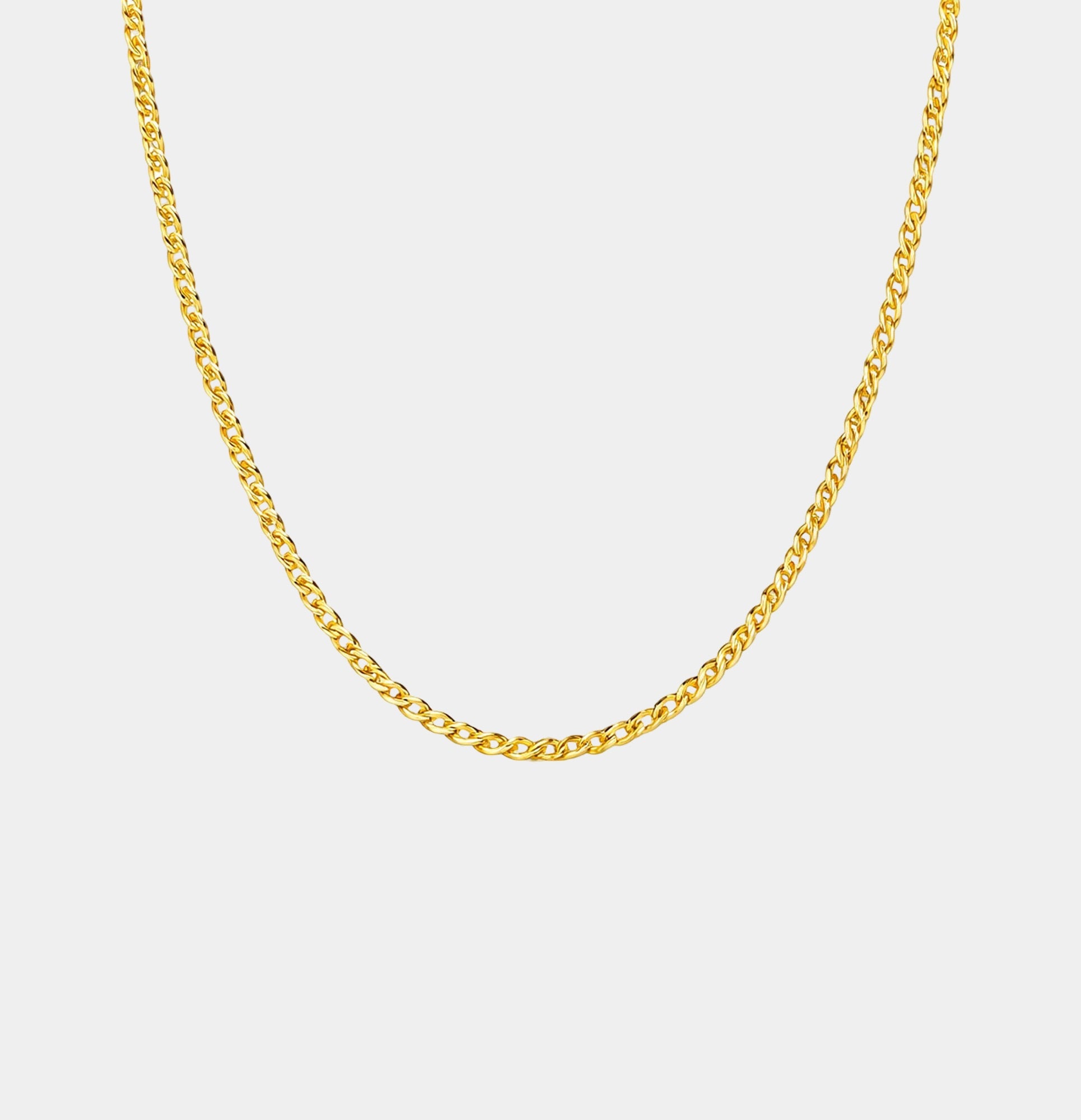 24K Gold-Plated Serpentine Golden Silk Chain