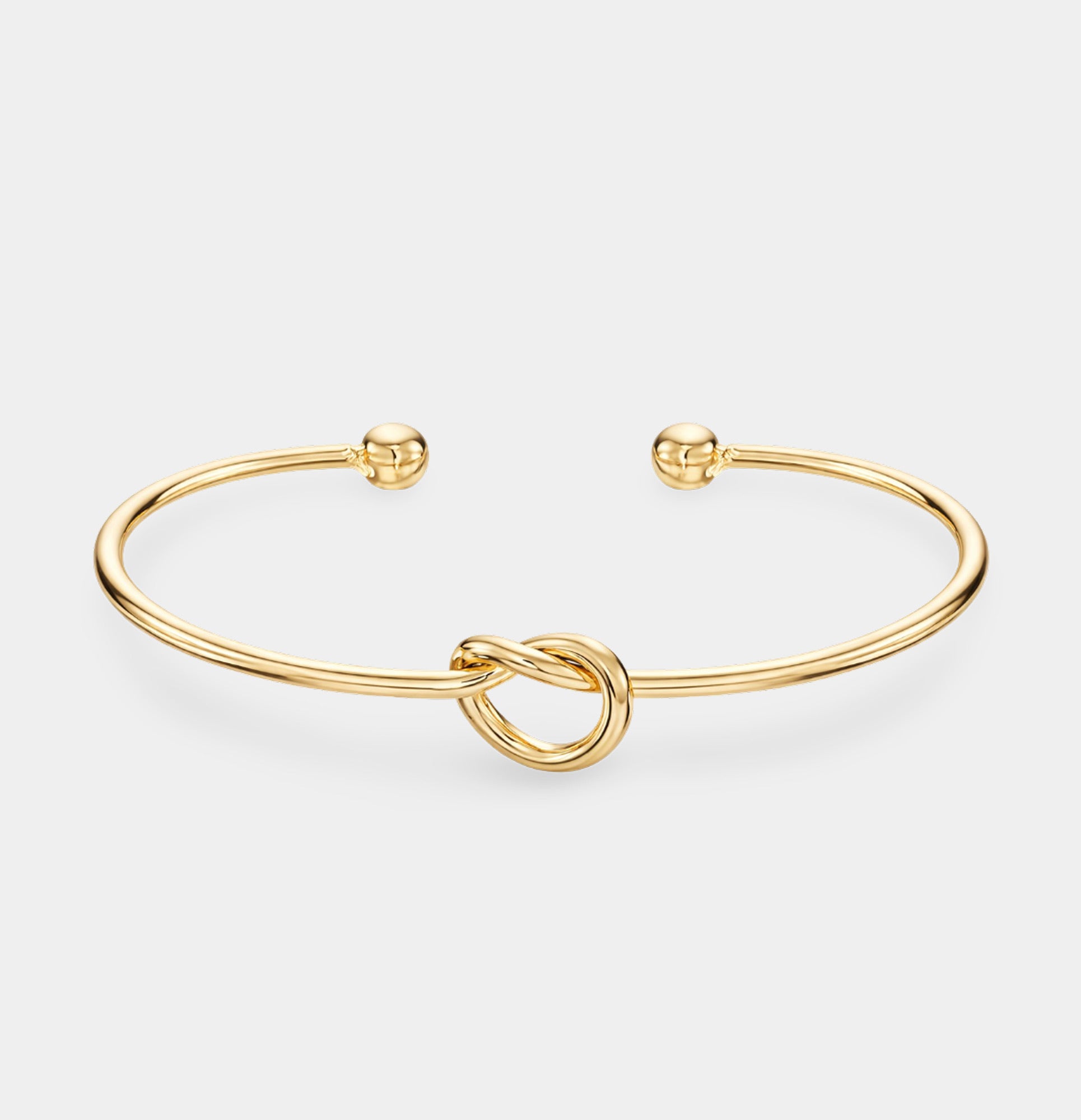 14K Gold Plated Infinity Love Knot Bangle Bracelet